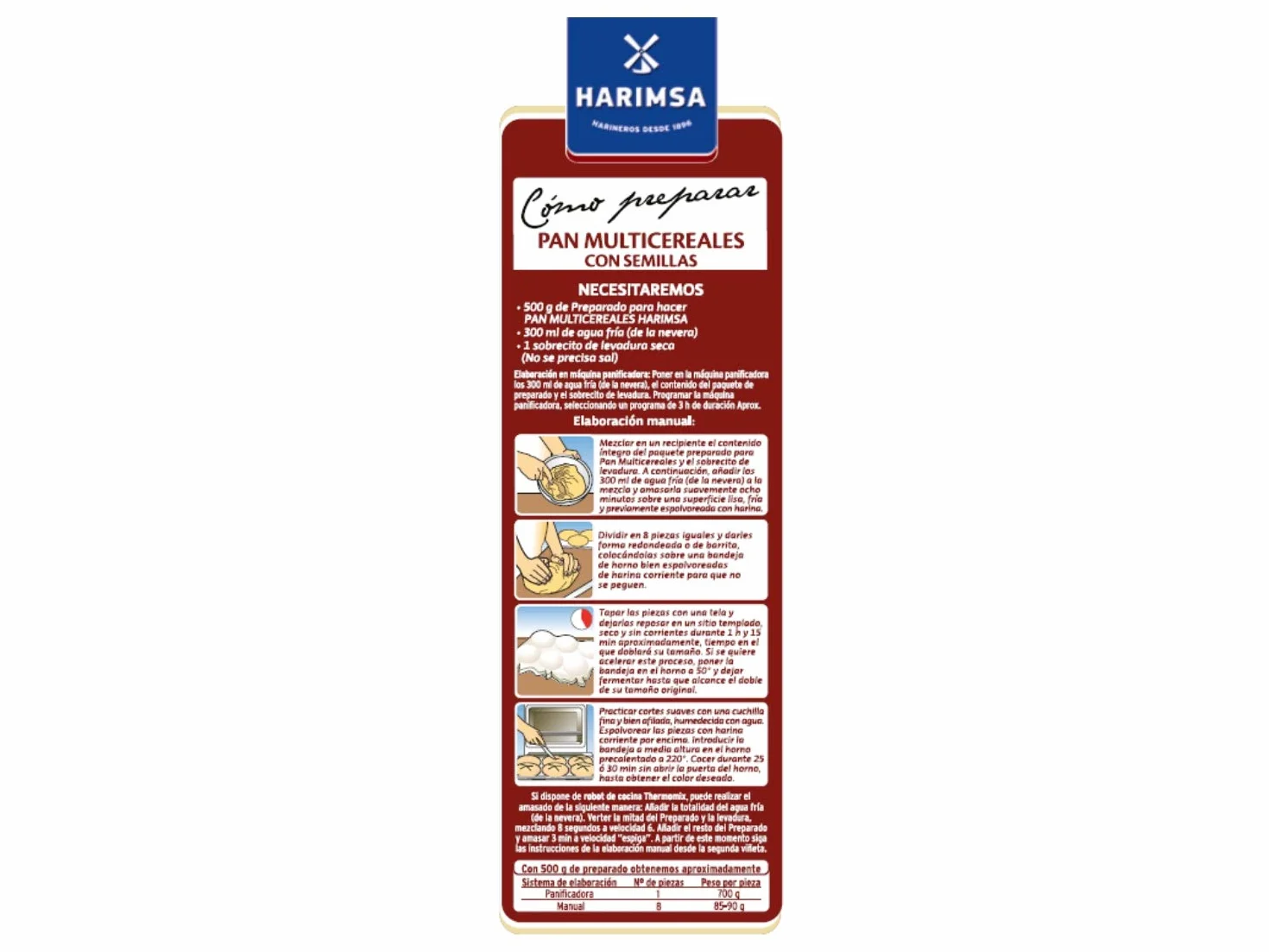 Harimsa Preparado Pan Multicereales 500 g