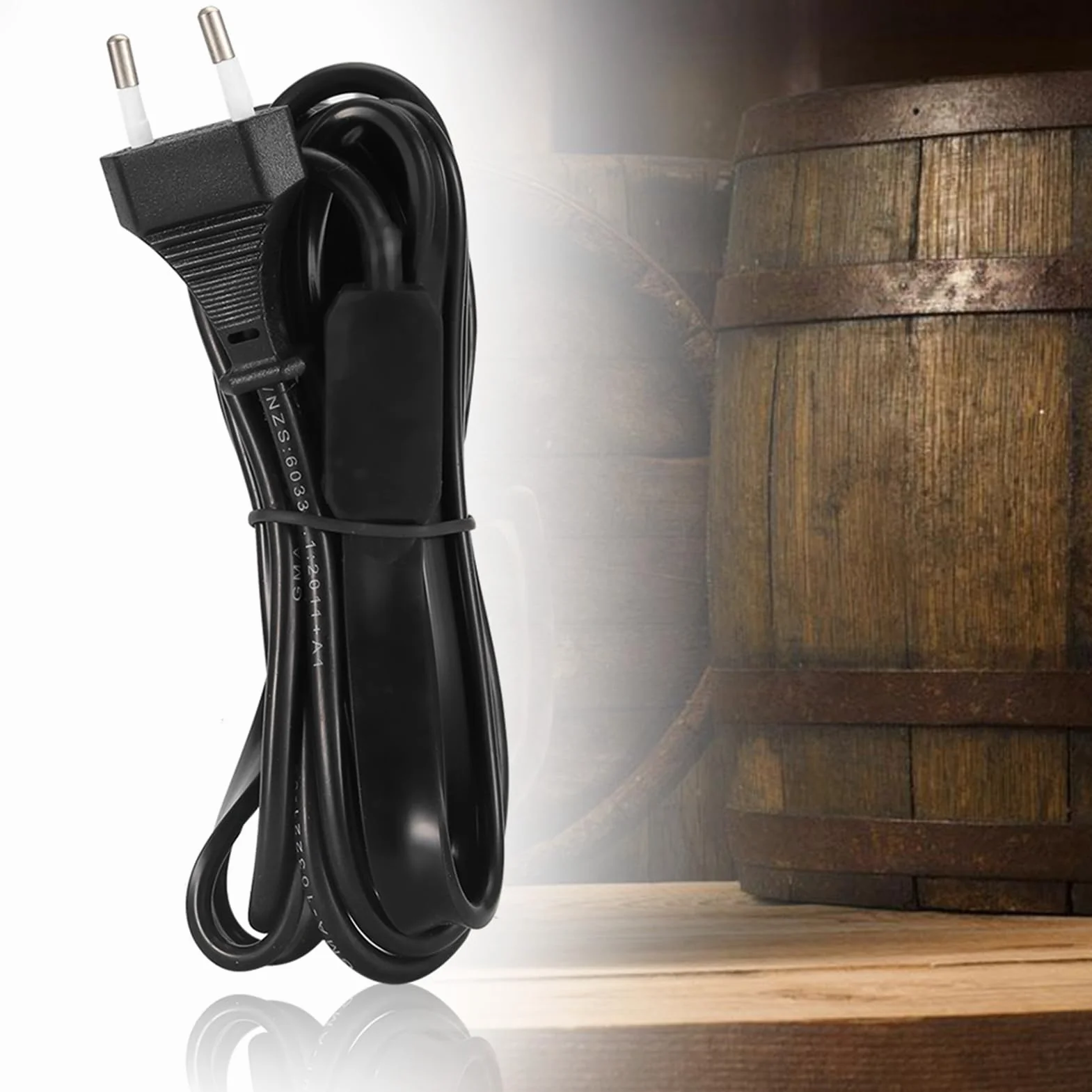 Almohadilla de Cinturón de Calentamiento de Fermentación Casera con Termómetro Adhesivo de Cerveza para Cerveza Casera Enchufe de la UE 220V 250V Kitchen