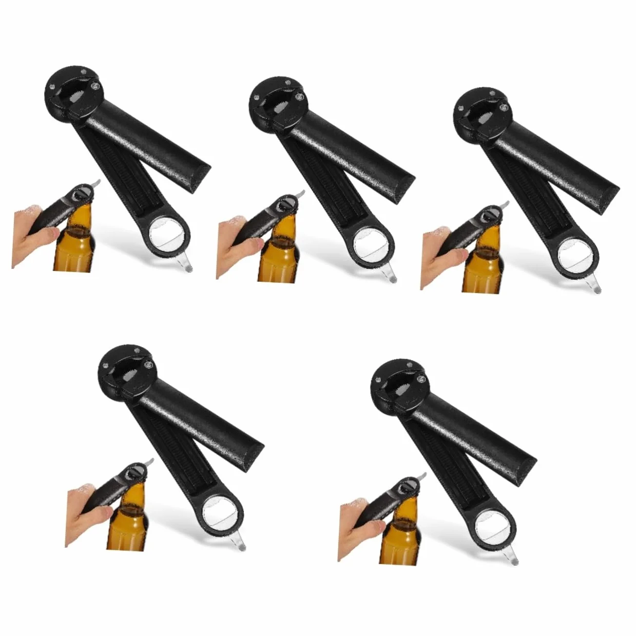 PRETYZOOM 5 Piezas Abrelatas Abridores ajustables Abridores retráctiles Abridor de tapa ajustable abridor de botellas magnético abridor manual sacacorchos eléctrico Accesorios de cocina