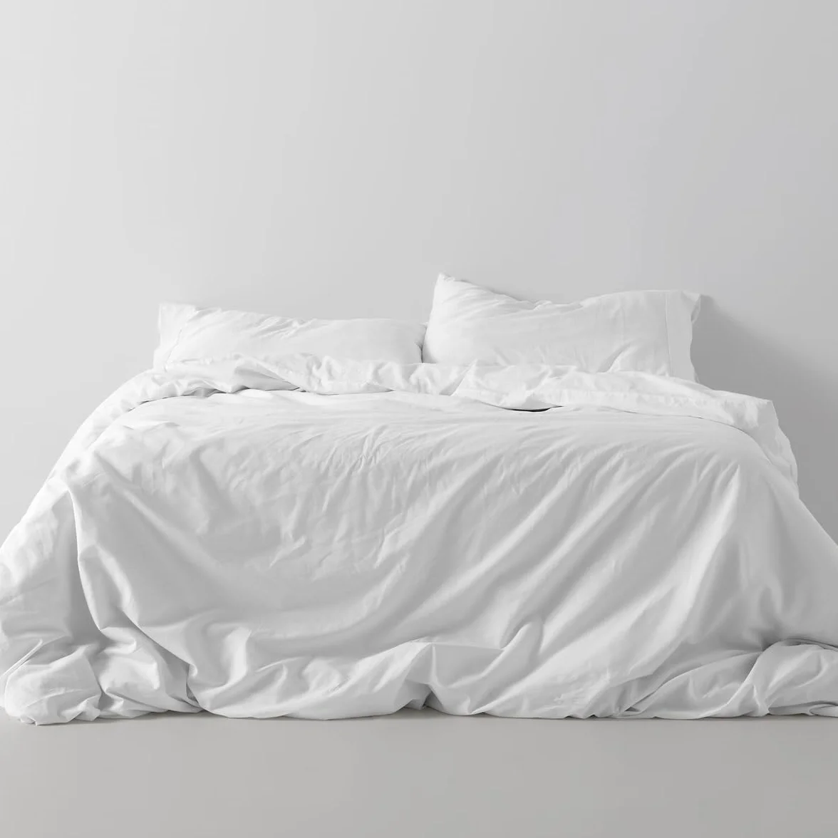 Pack de Dos Fundas de Almohada Blanco 45x90 cm 144 Hilos Suave Resistente Duradera