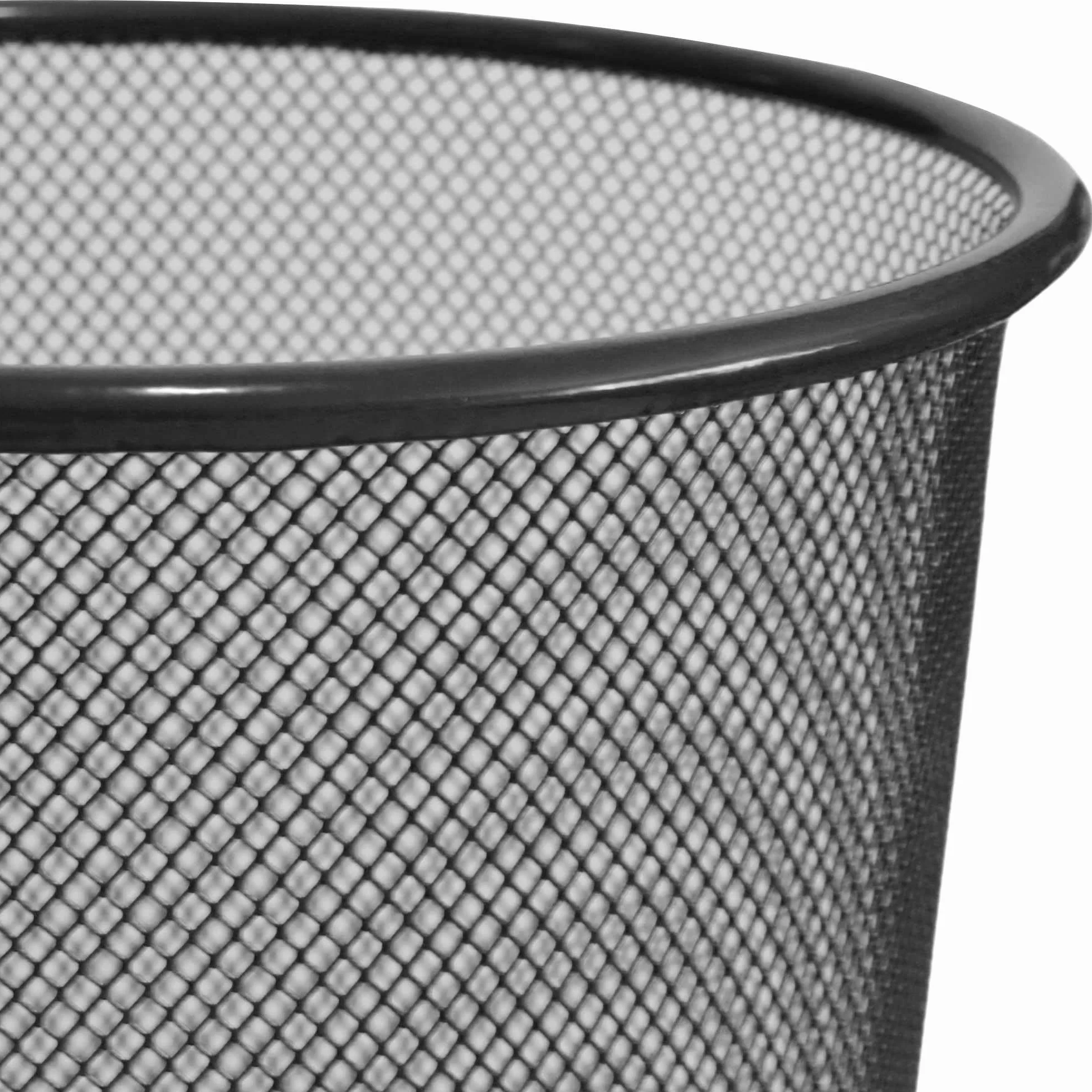 TECHZOCO Papelera Malla Metalica 12 Litros Negro 26.5 cm Alto