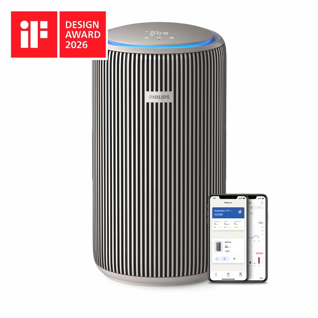 Philips PureProtect Serie 3200: Purificador de aire inteligente, HEPA y filtro de carbón activo, CADR 500 m³/h para 130 m², ultrasilencioso, captura el 99,97% de alérgenos, App conectada (AC3210/12)