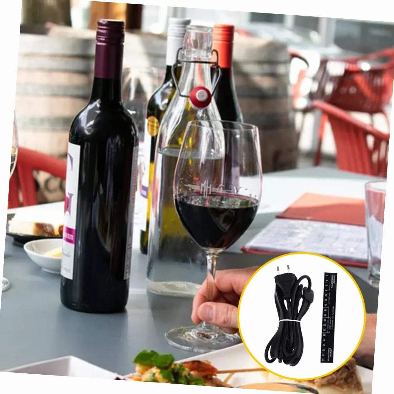 Ipetboom Cinturón Calefactor Duradero de Silicona Negro para Fermentación de Cerveza y Acelera la Fermentación Enchufe EU en Fermentadores y Levaduras