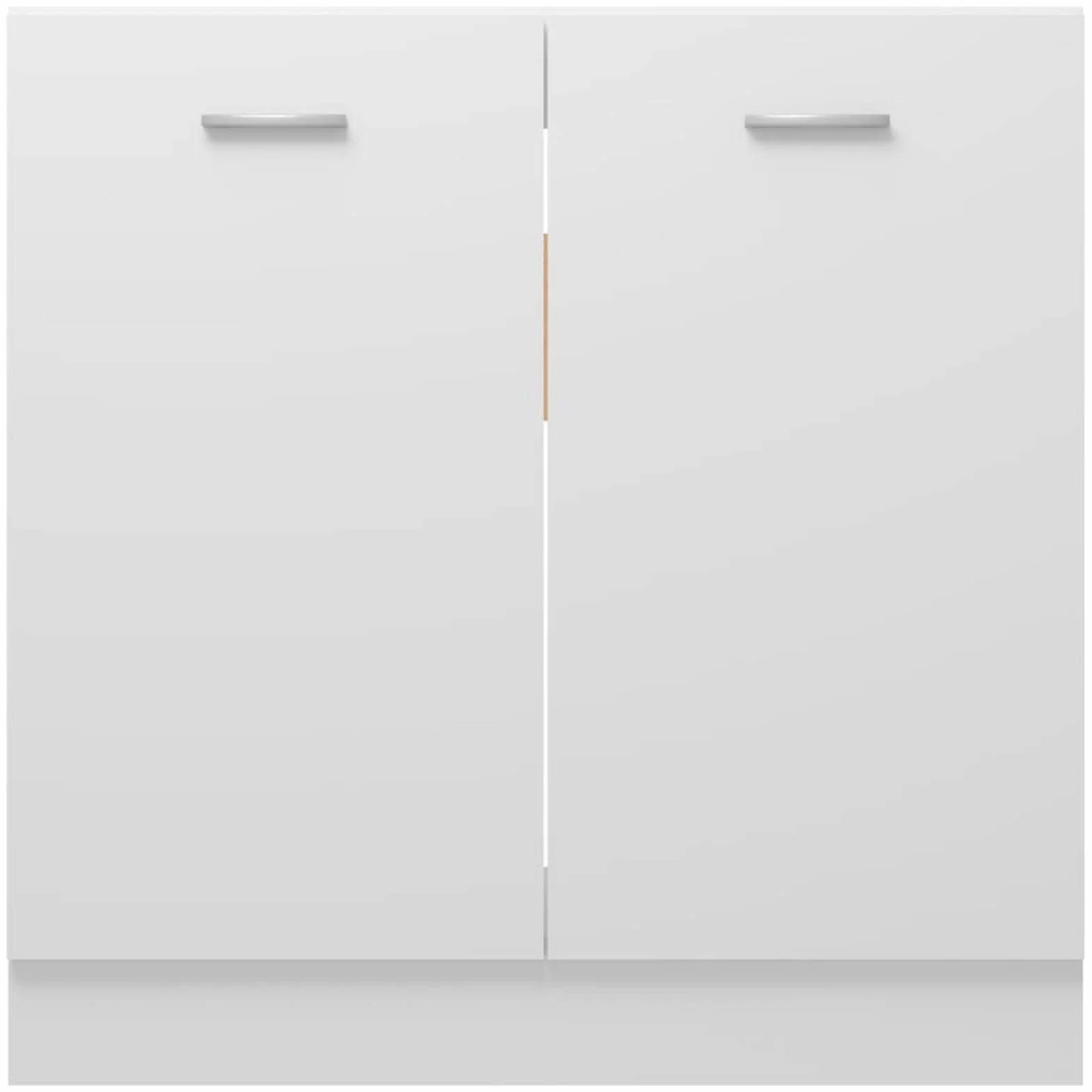 Armario Inferior de Fregadero, Mueble Cocina, Armario Despensero, Alacena de Cocina, Aglomerado Blanco 80x46x81,5 cm