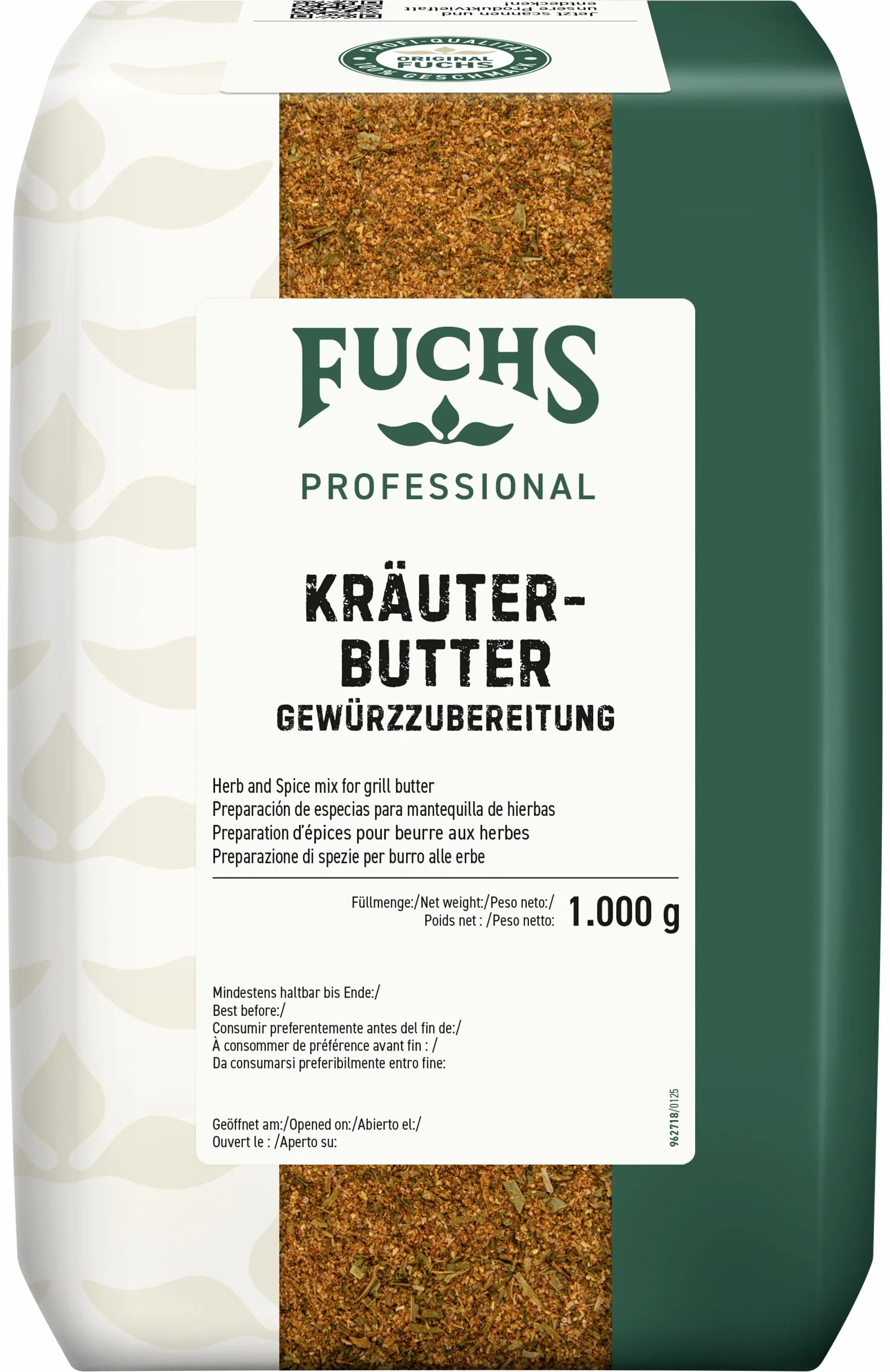 Fuchs Professional preparación de especias mantequilla de hierbas 1 kg bolsa reciclable