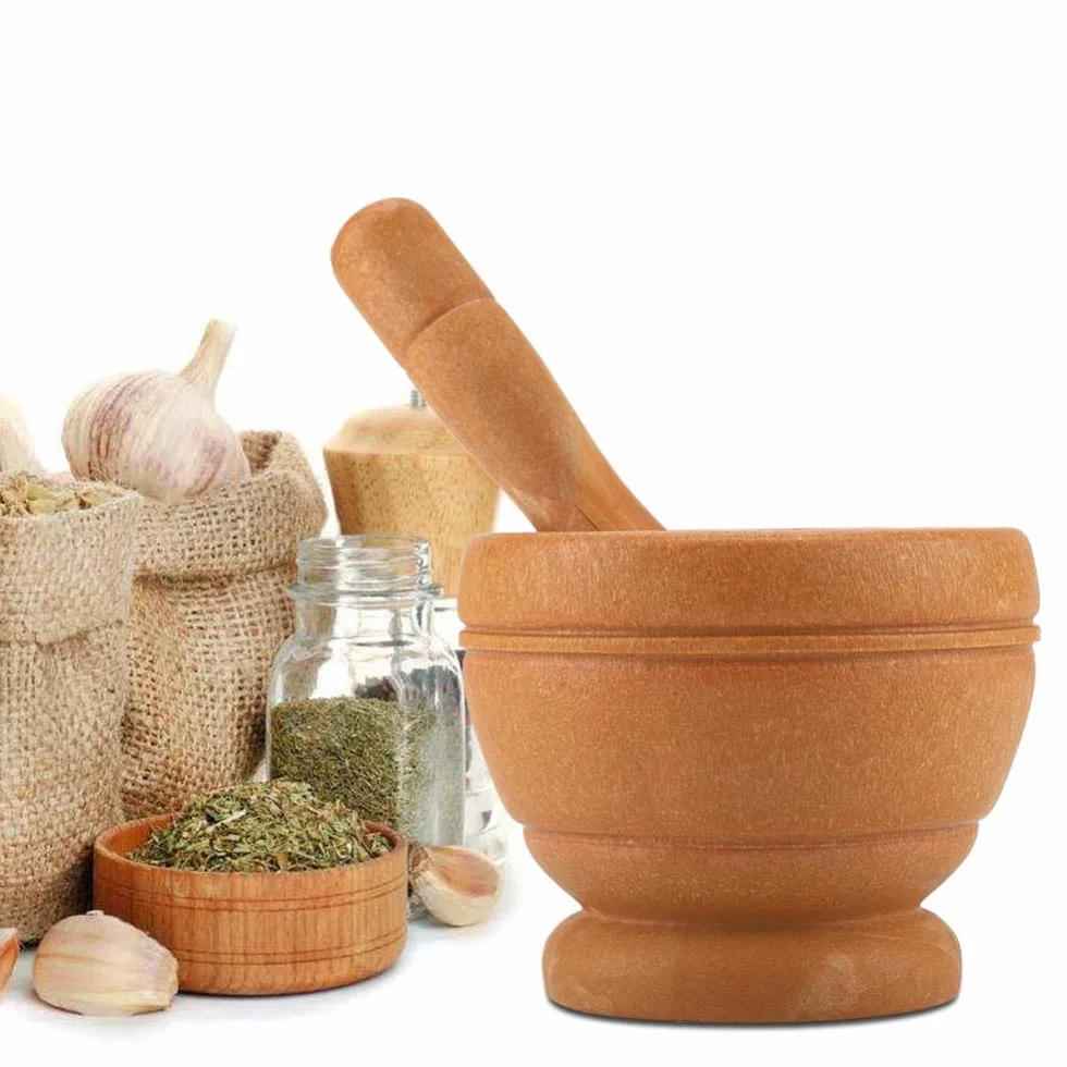 Mortero y maja de madera, mortero para especias, juego de morteros, mortero manual de cocina y maja para cocina