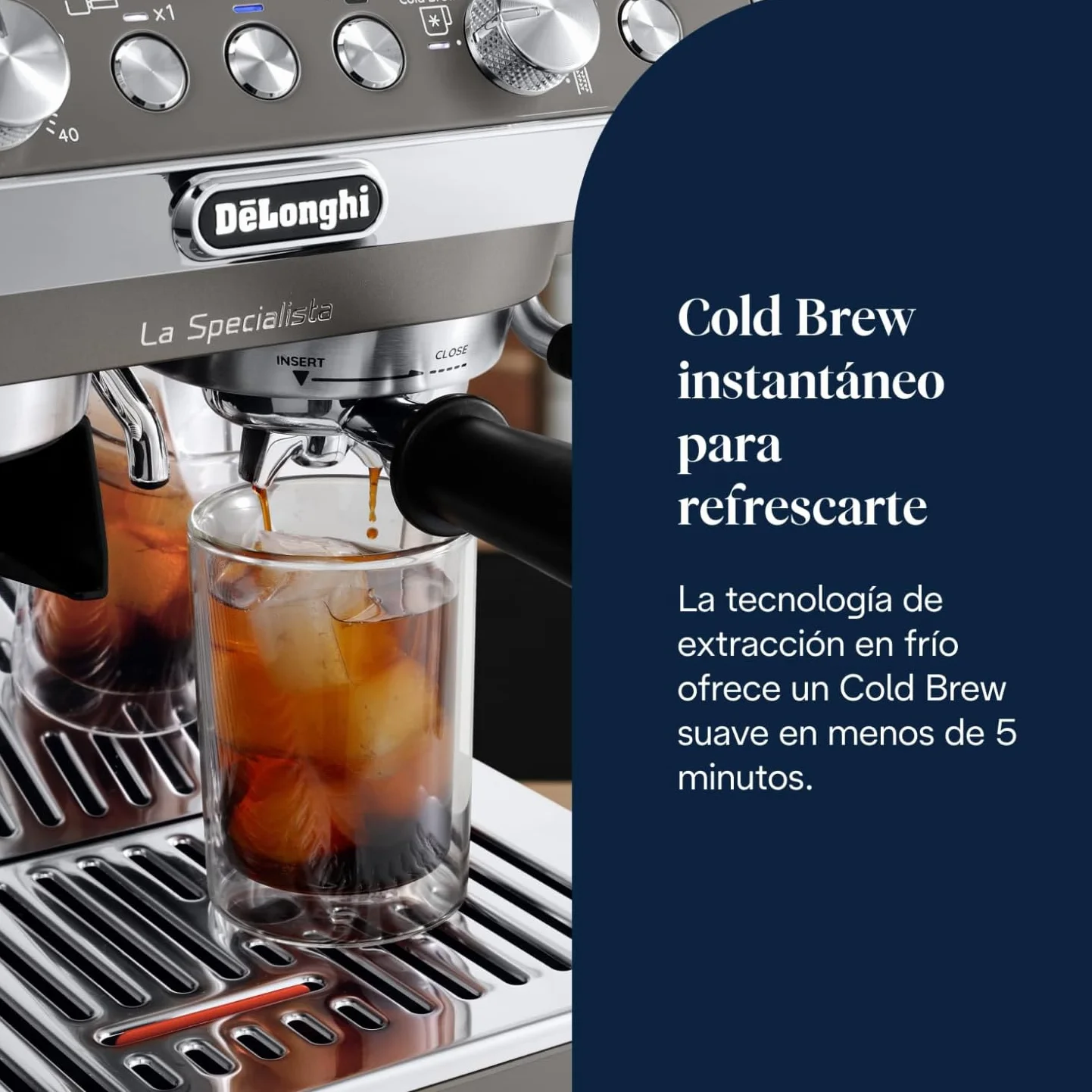 De'Longhi La Specialista Arte Evo EC9255.T, Máquina de Café Espresso, con Función Cold Brew, con Jarra de Leche Profesional, Sensor Grinding Technology, Incluido Kit de Barista, 1550W, Titanio