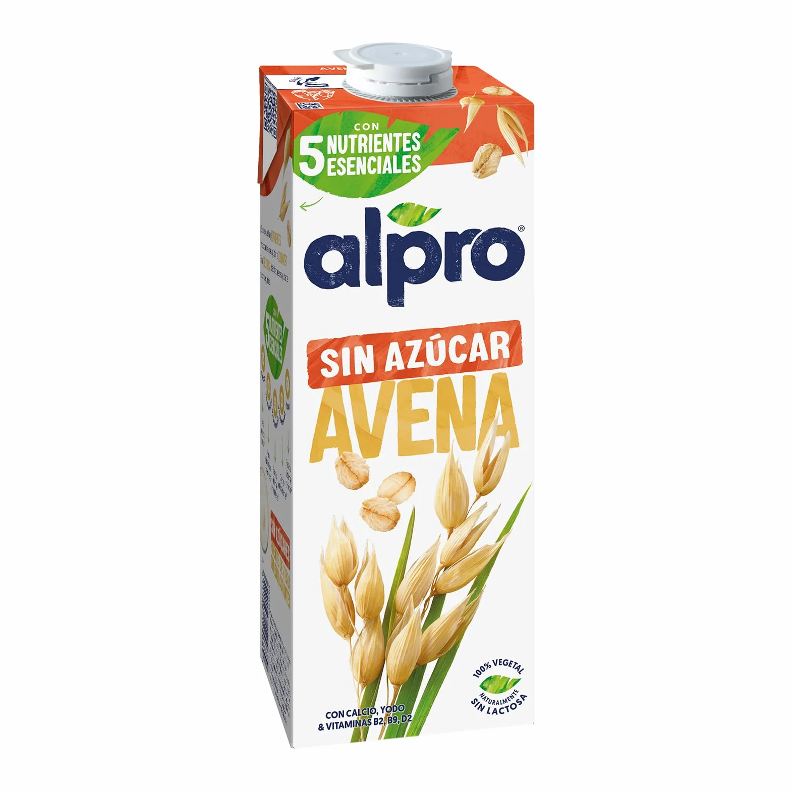 Alpro Bebida Vegetal de Avena sin Azúcar - Pack de 6 x 1L