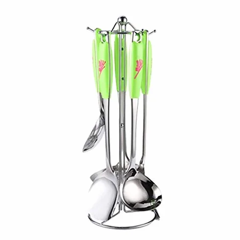 1 Juego de 6 Utensilios de Cocina de Acero Inoxidable, Pala, Cuchara, Utensilios de Cocina antiadherentes, Suministros de Cocina, Utensilios de Cocina para el hogar