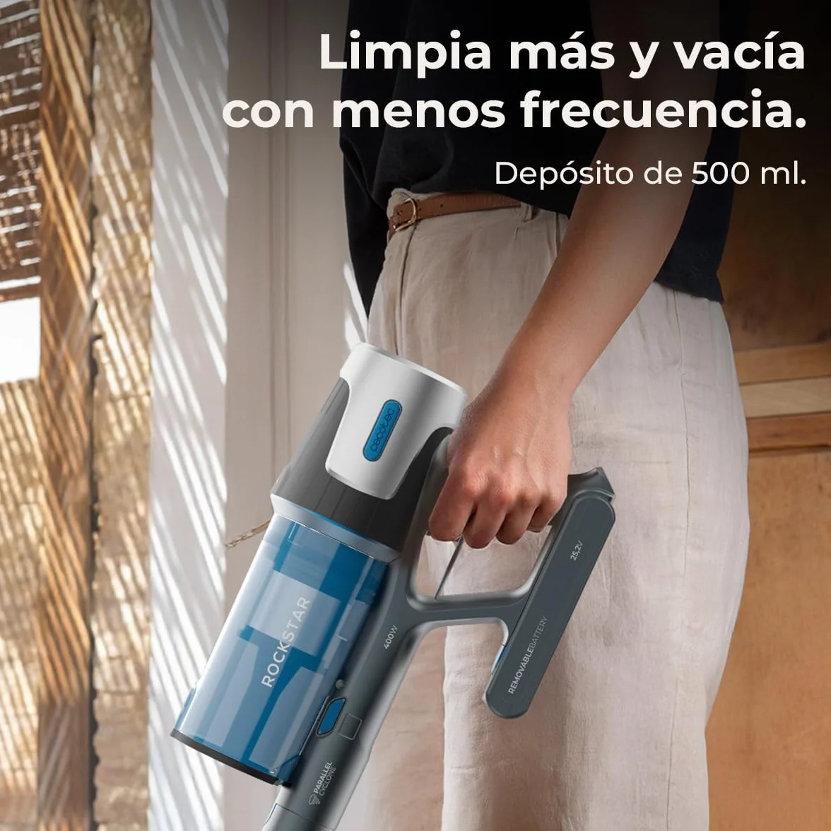 Cecotec Conga Rockstar RS50 X-Treme Aspiradora Escoba sin Cable 60kPa 400W 120AW 60mins Autonomía 130m2