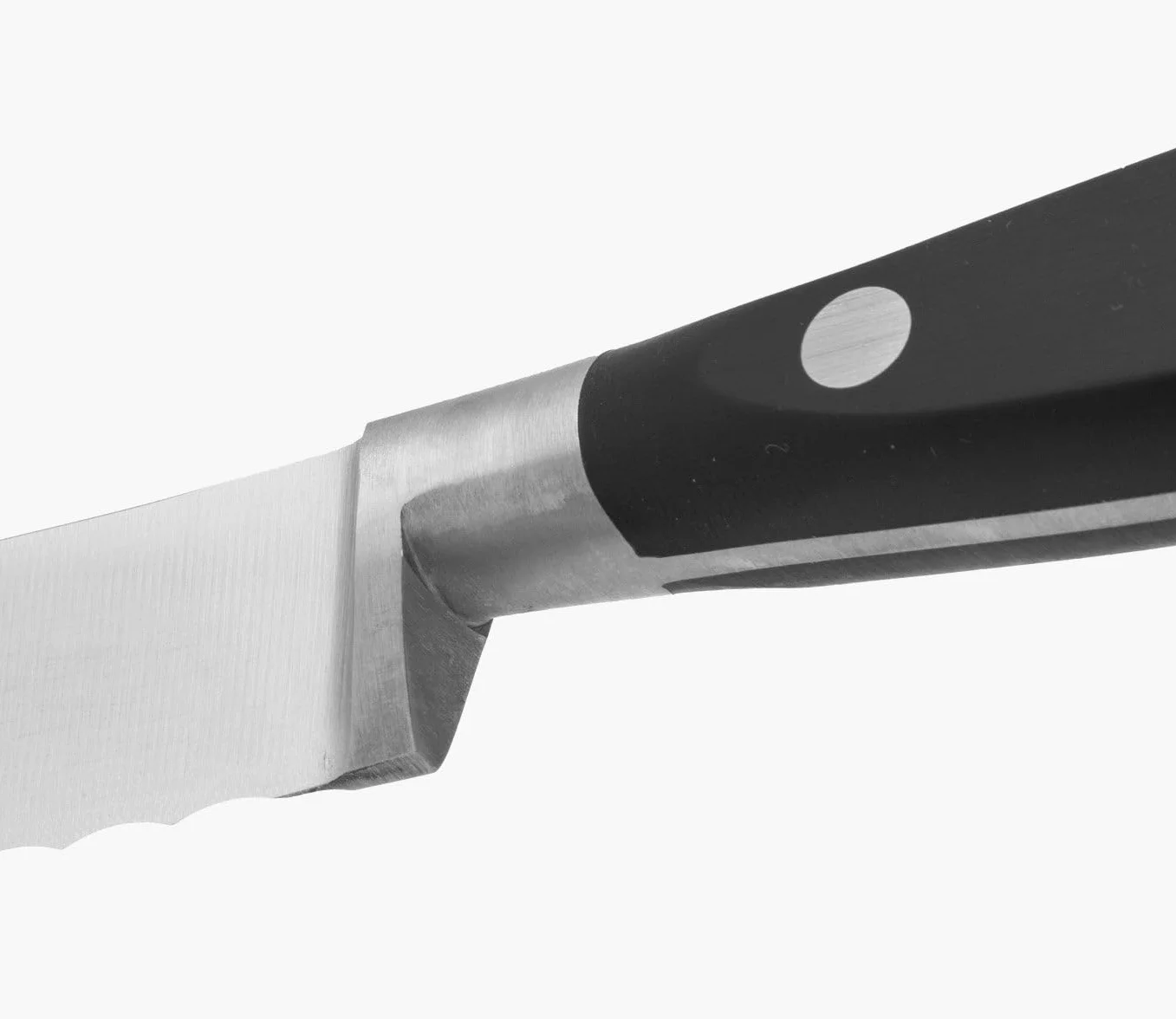Arcos Cuchillo para pan con Hoja Acero Inoxidable Nitrum 200 mm. Obtenga una gran variedad cortes parau comida. Cuchillo ideal para uso doméstico diario. Serie Riviera. Color negro.
