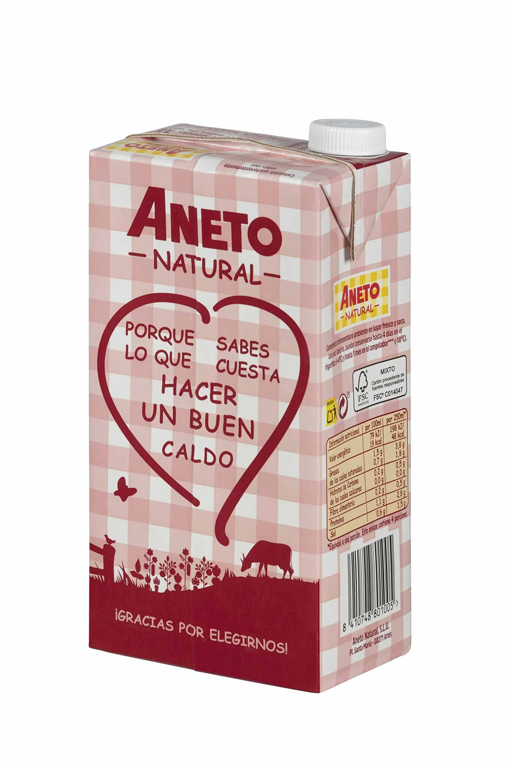 Aneto Caldo de Carne 1L Caja 6 Unidades