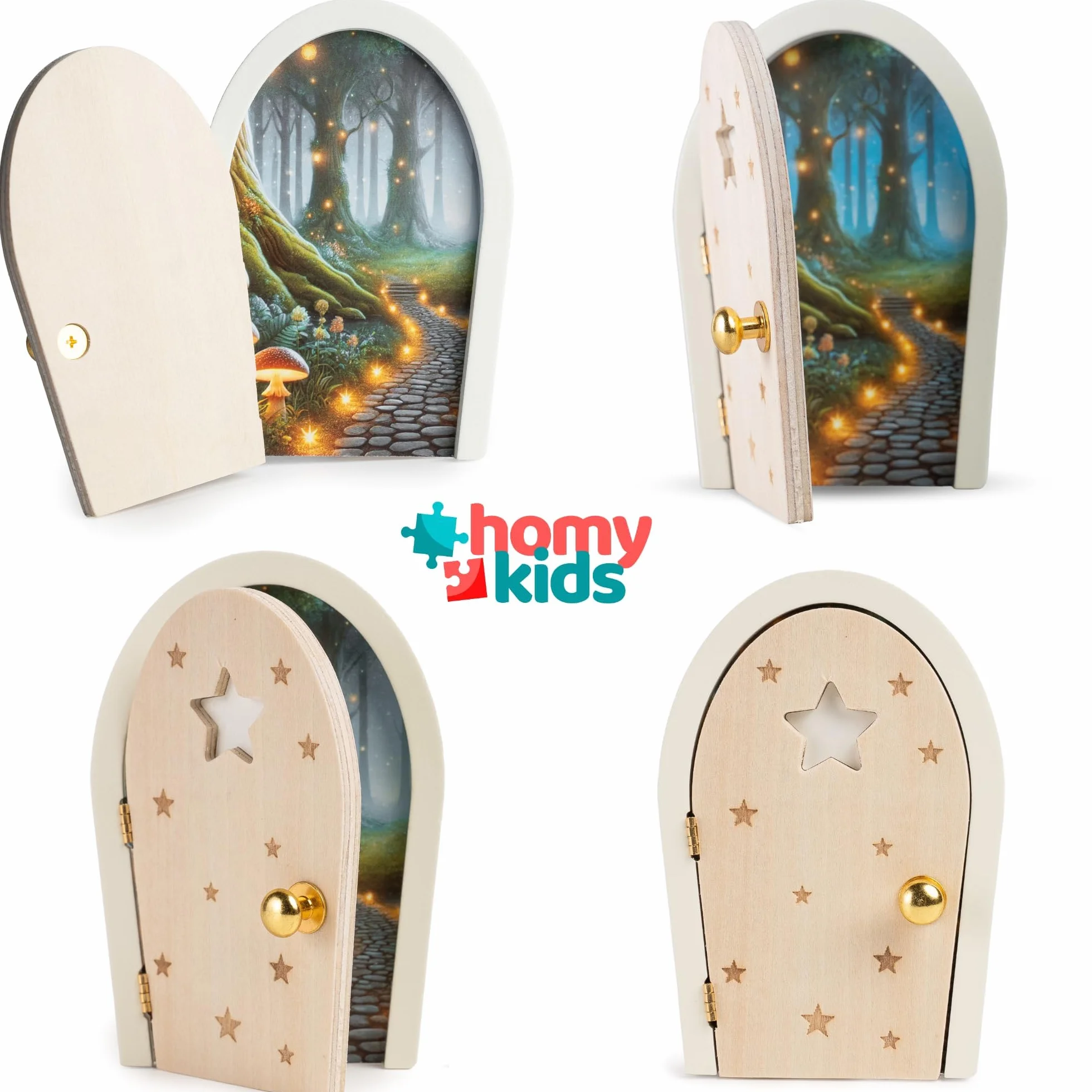 Puerta Ratoncito Perez Magica Abre y BRILLA Cuento GRATIS Certificados Casita Idea Regalo Cajita Dientes Natural