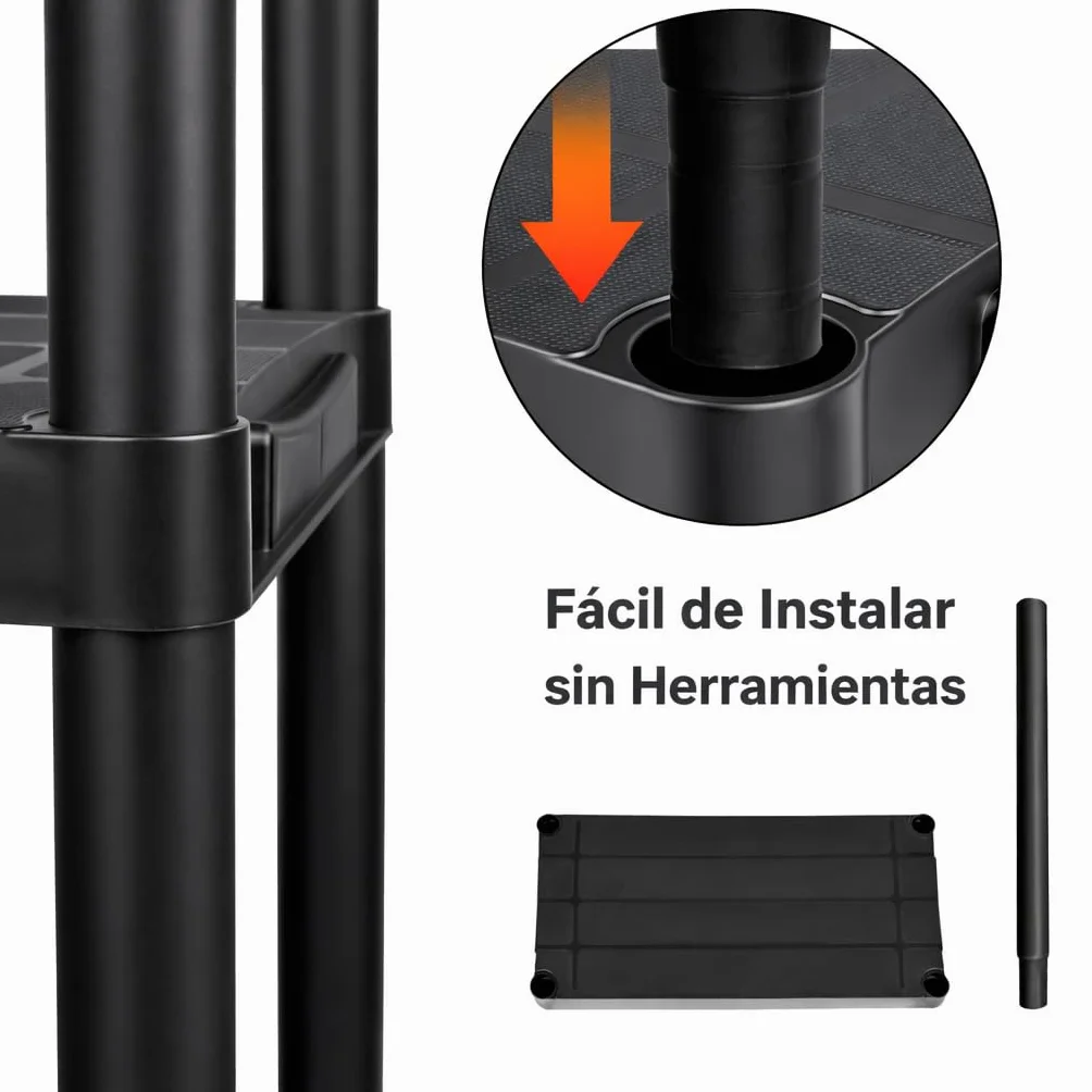 T-LOVENDO.ES Pack 2 Estanterías de Plástico modulares 130x60x30 cm con 4 baldas Resistentes| Estantería Almacenaje Interior y Exterior Garaje o Trastero| Montaje sin Herramientas