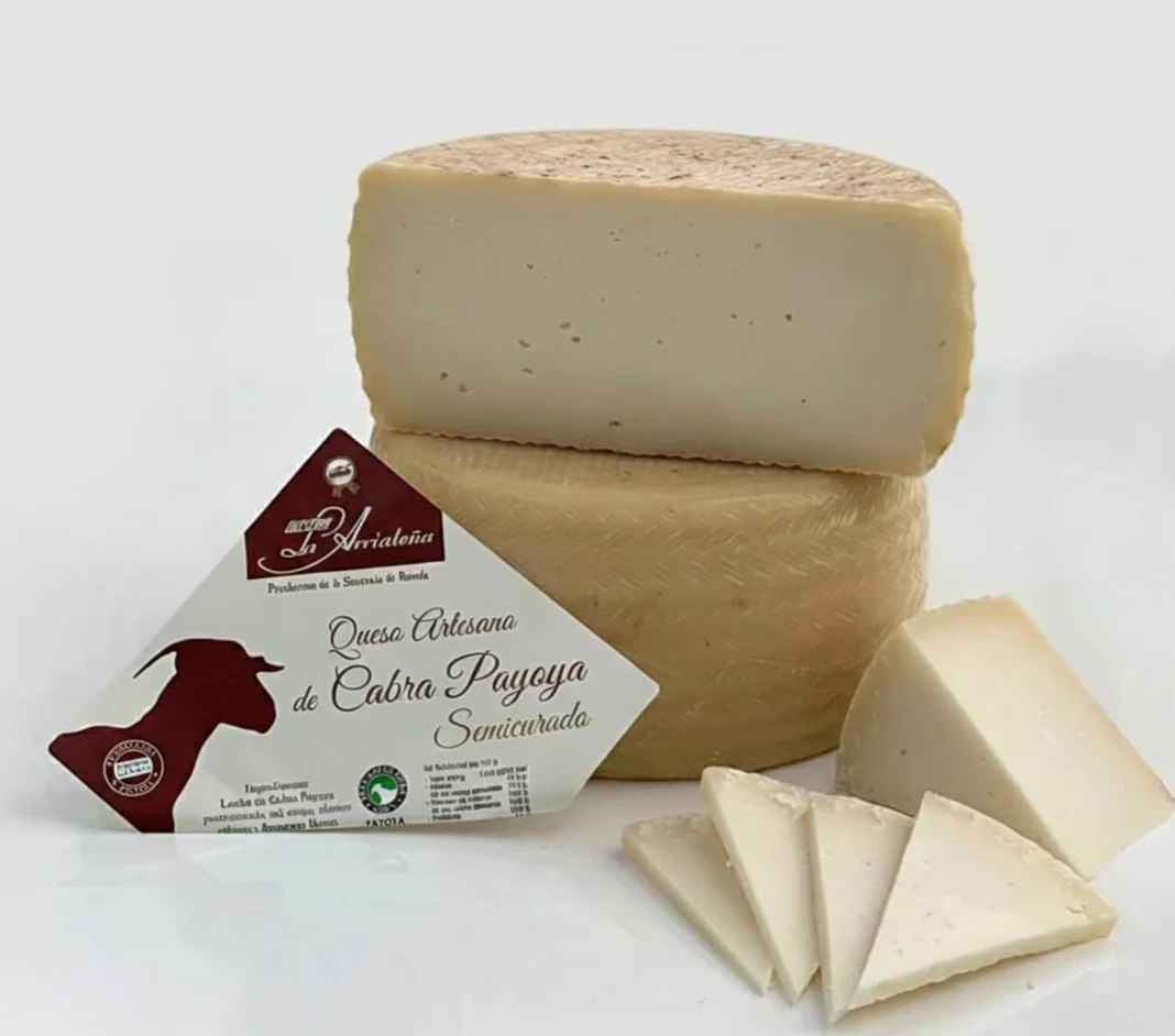 Queso Artesano de Cabra Payoya Semicurado Pieza Gran Formato 1,8-2 kg Sello Sabor a Málaga 100% Raza Autóctona