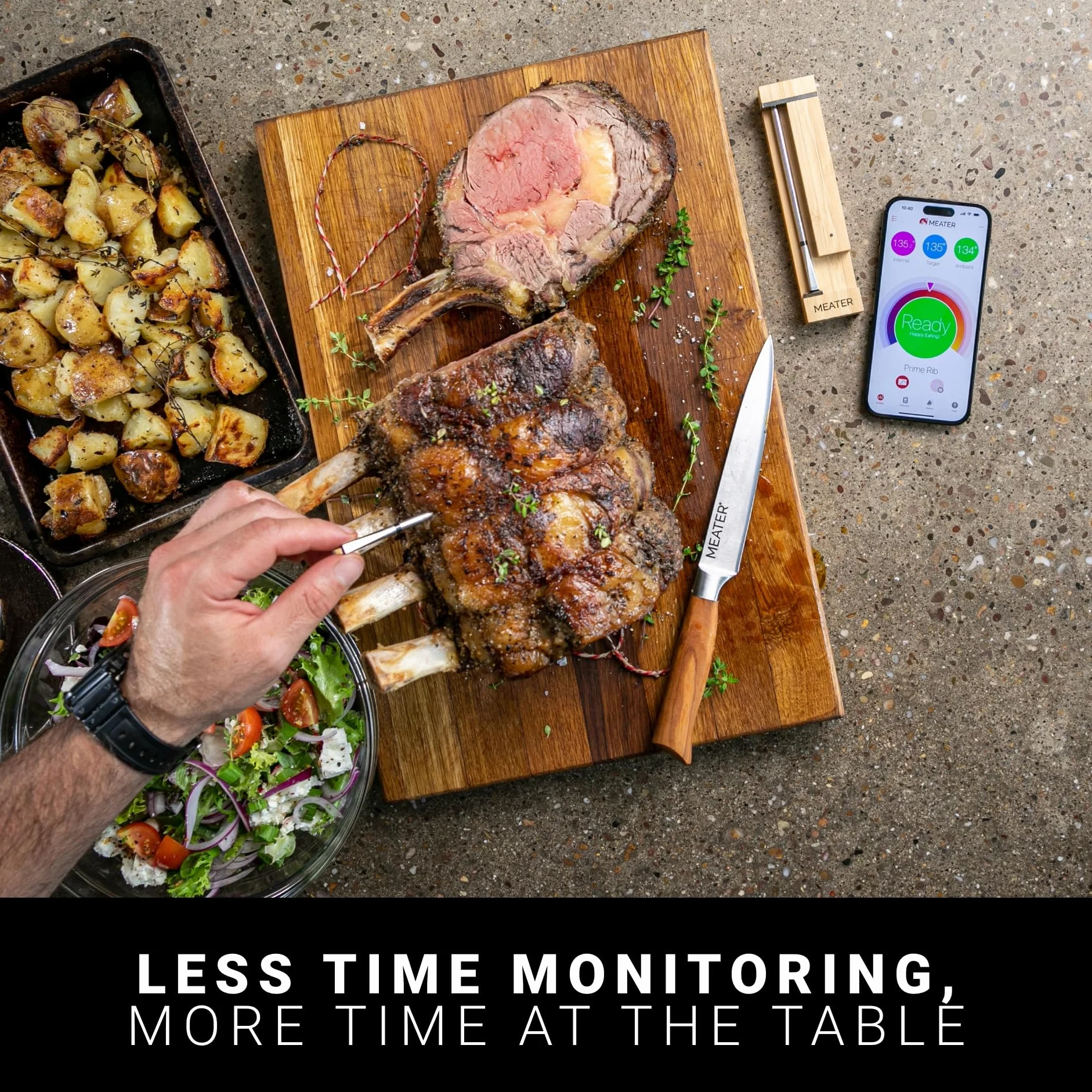 MEATER Pro / 2 Plus: el termómetro inteligente para carne de próxima generación, resistente al calor hasta 550 °C, alto alcance, 100% impermeable, tecnología multisensor, para cocina y barbacoa