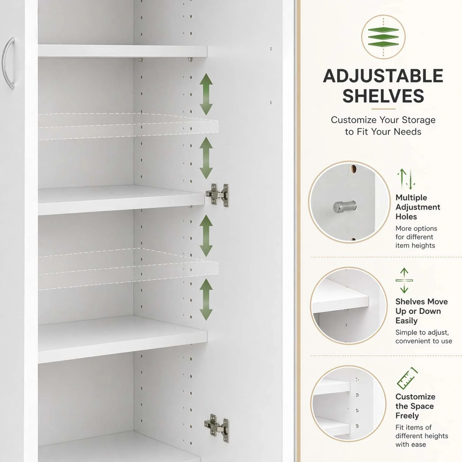 Armario archivador con cerradura, armario de oficina blanco con puertas, 58 x 30 x 180 cm, armario multiusos de madera, armario estrecho para oficina, pasillo, armario multiusos moderno