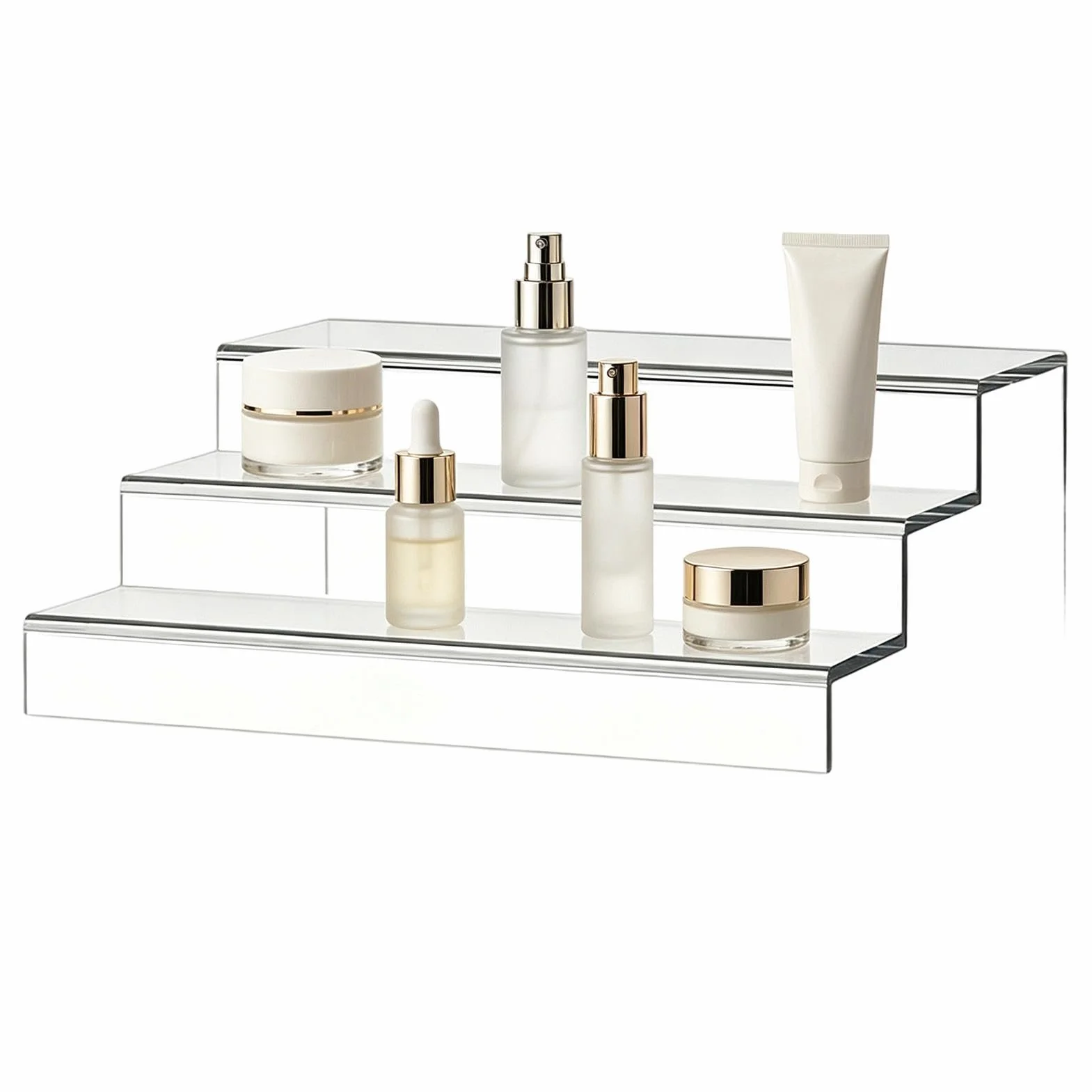 Organizador para Latas Almacenamiento Transparente de 3 Niveles con Asas | Organizador para Conservas en Encimera Para Gabinete de Cocina, Encimera, Comida, Especias, Botellas de Perfume