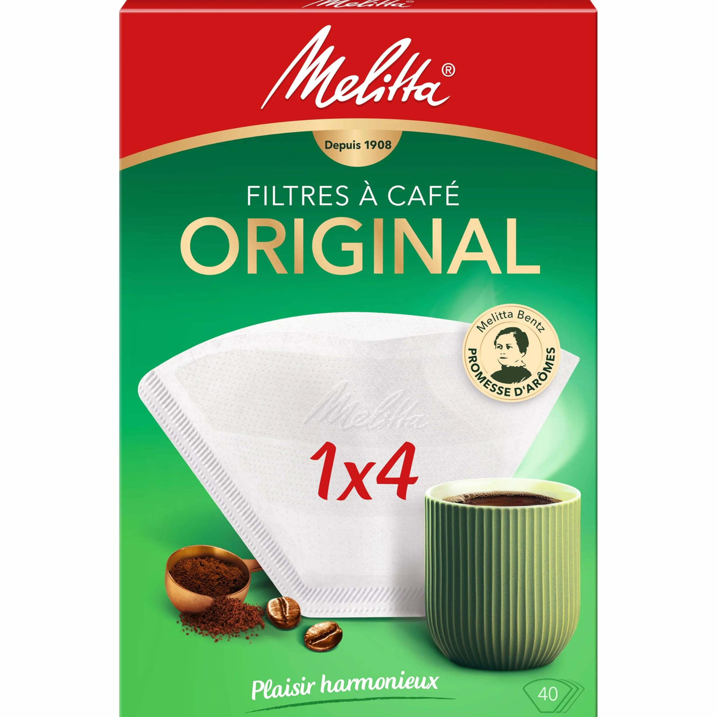 Melitta M30400 Filtros de café Tamaño 1x4 Blanco
