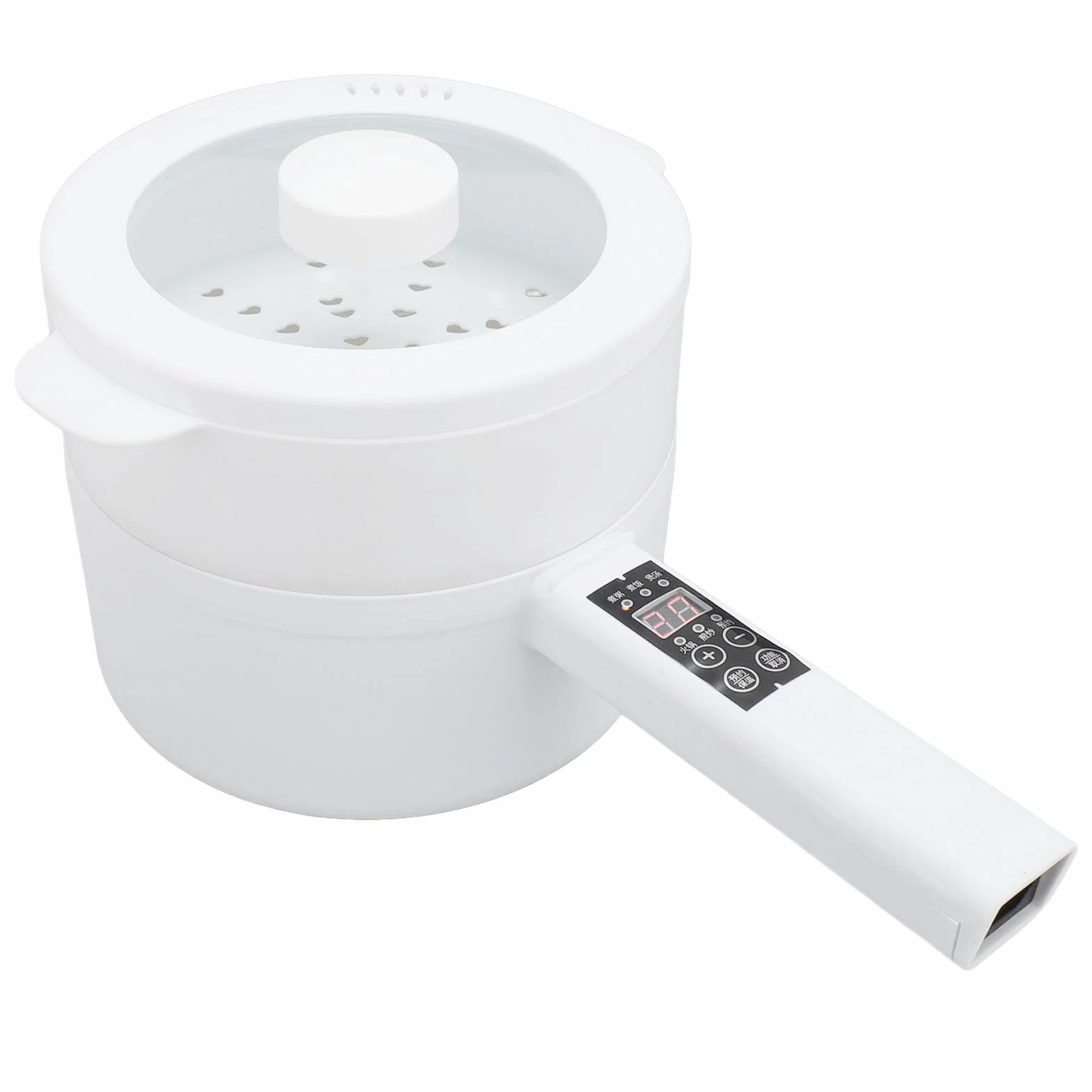 Olla Caliente Eléctrica 600W 1.8L Multifunción No Pegajoso Mango Largo Portátil