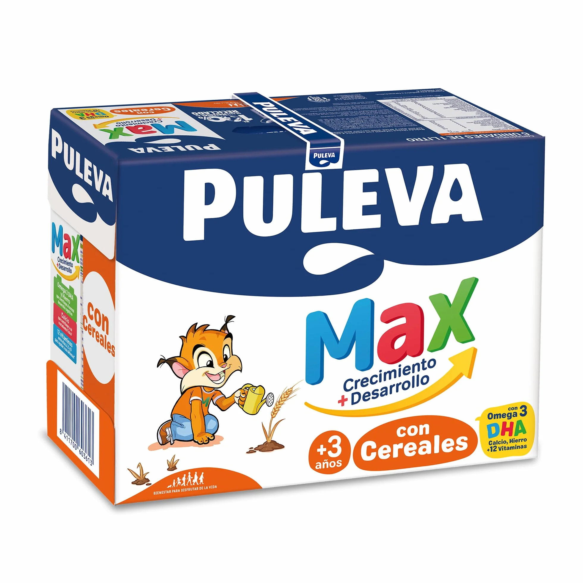 Puleva Max Leche de Crecimiento y Desarrollo con Cereales Pack 6 x 1Lt
