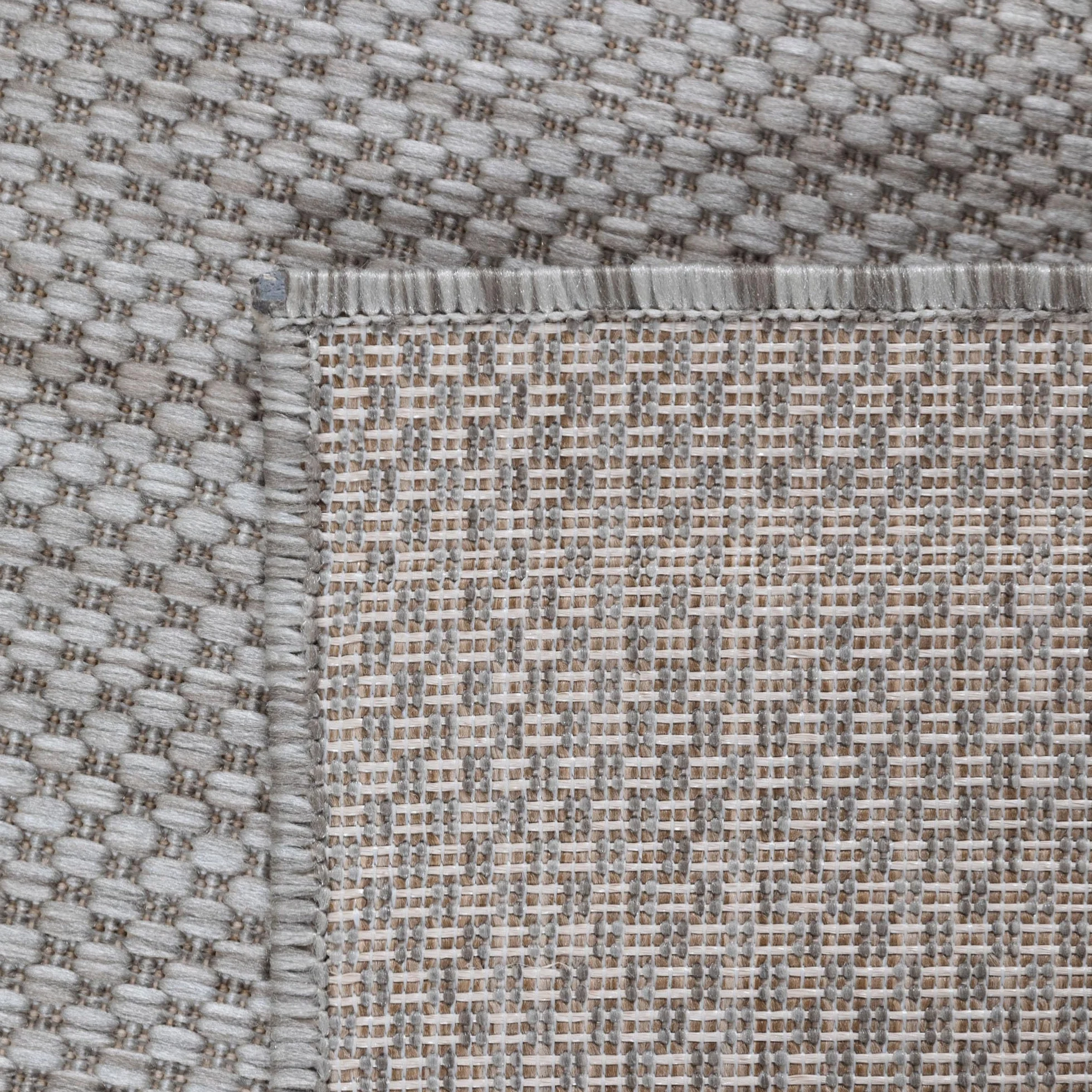 SIMPEX Alfombra de Exterior, Unicolor - Monocromo, Alfombra Color Plata, 240 x 340 cm, Alfombras de Estilo Moderno, Cocina, balcón, terraza, jardín, Picnic