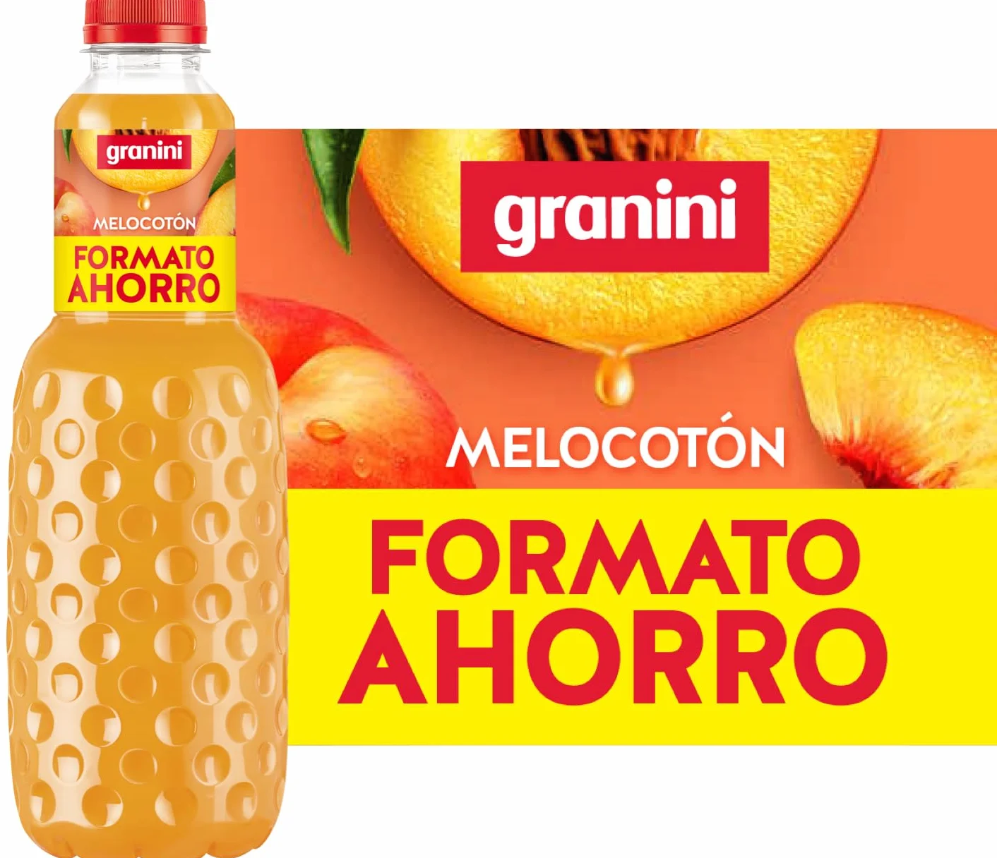 Granini Néctar de Melocotón Pack 6 x 1,5L Formato Ahorro