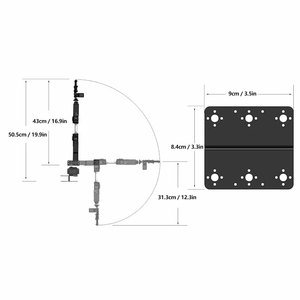 Kit De Garra De Abrazadera De Brazo Mecánico De Robot, 6 Piezas De 6DOF Robot Kit De Garra De Abrazadera De Brazo Mecánico DOF Manipulador Piezas De Robot Industrial