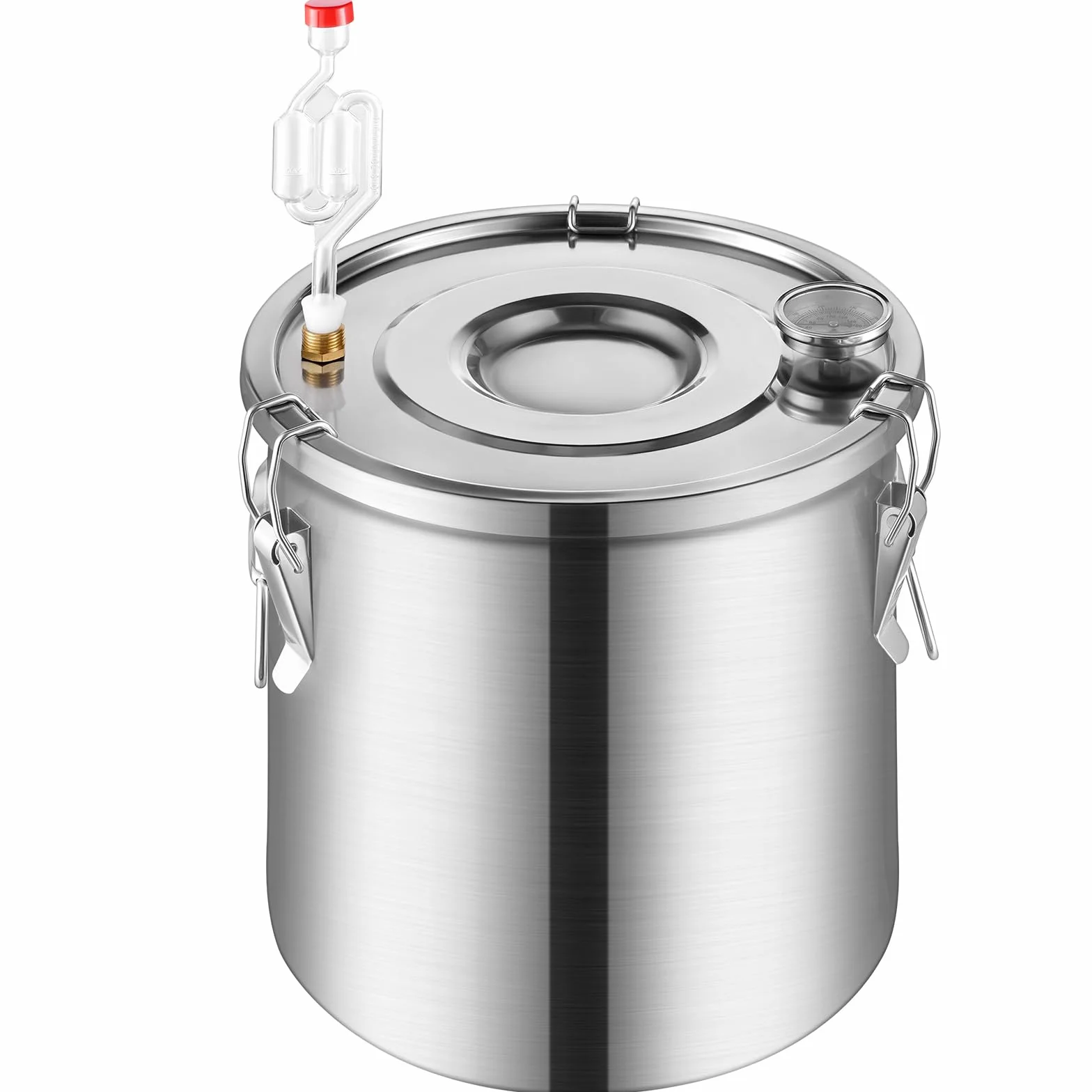 VEVOR Destilador de Alcohol de Acero Inoxidable de 50 L con Bobina de Cobre, Doble Condensador