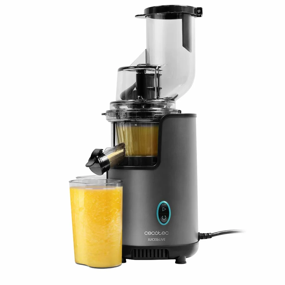 Cecotec Licuadora Frutas y Verduras prensado frío Juice&Live 2500 EasyClean 200 W Filtro fácil Limpieza Canal XL