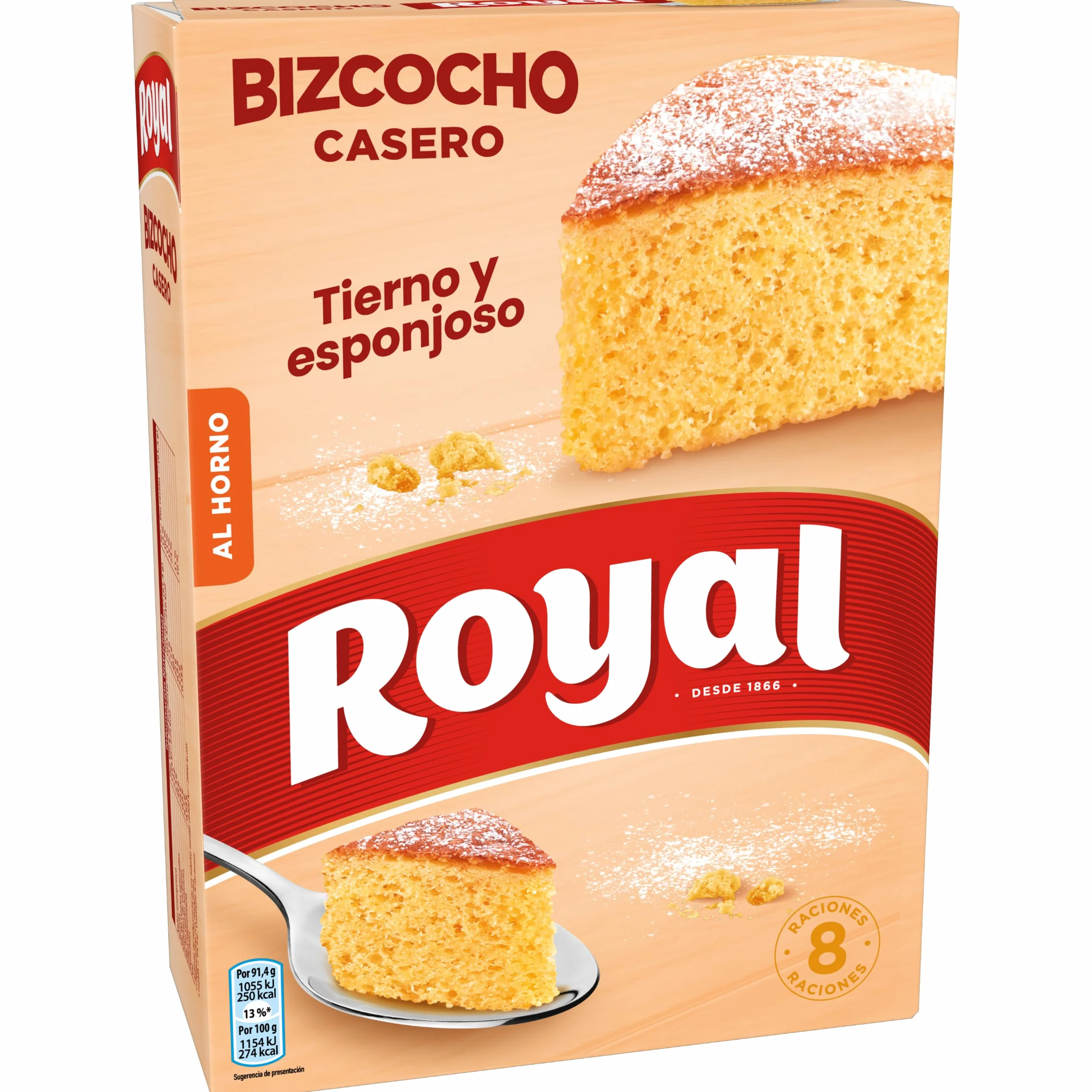 Royal Bizcocho Casero Preparado en Polvo 8 Raciones 375 g