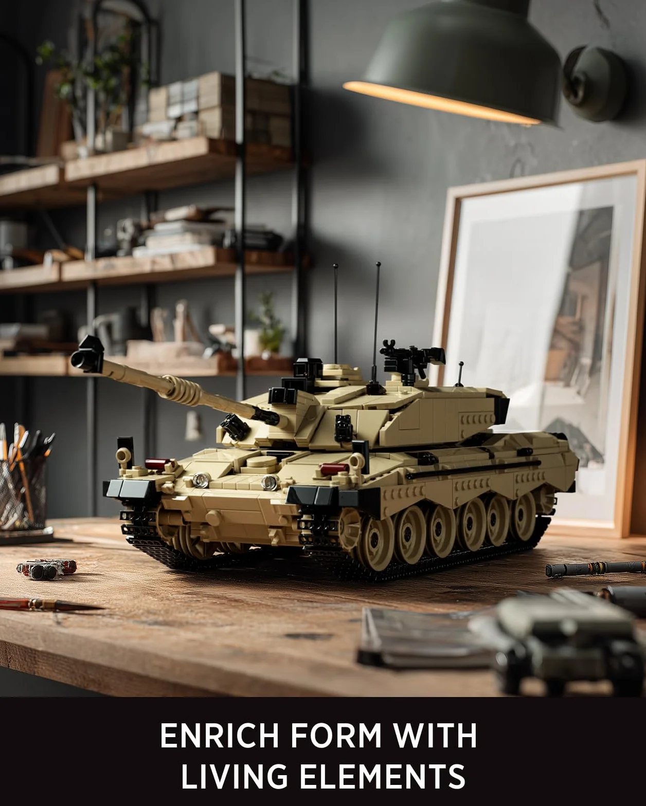 Nifeliz Challenger 2 Tanque de Combate Principal Kit de Construcción, Modelo de Tanque Militares para Adultos, Regalo para Amantes Militares (1761 Piezas, NF10344)