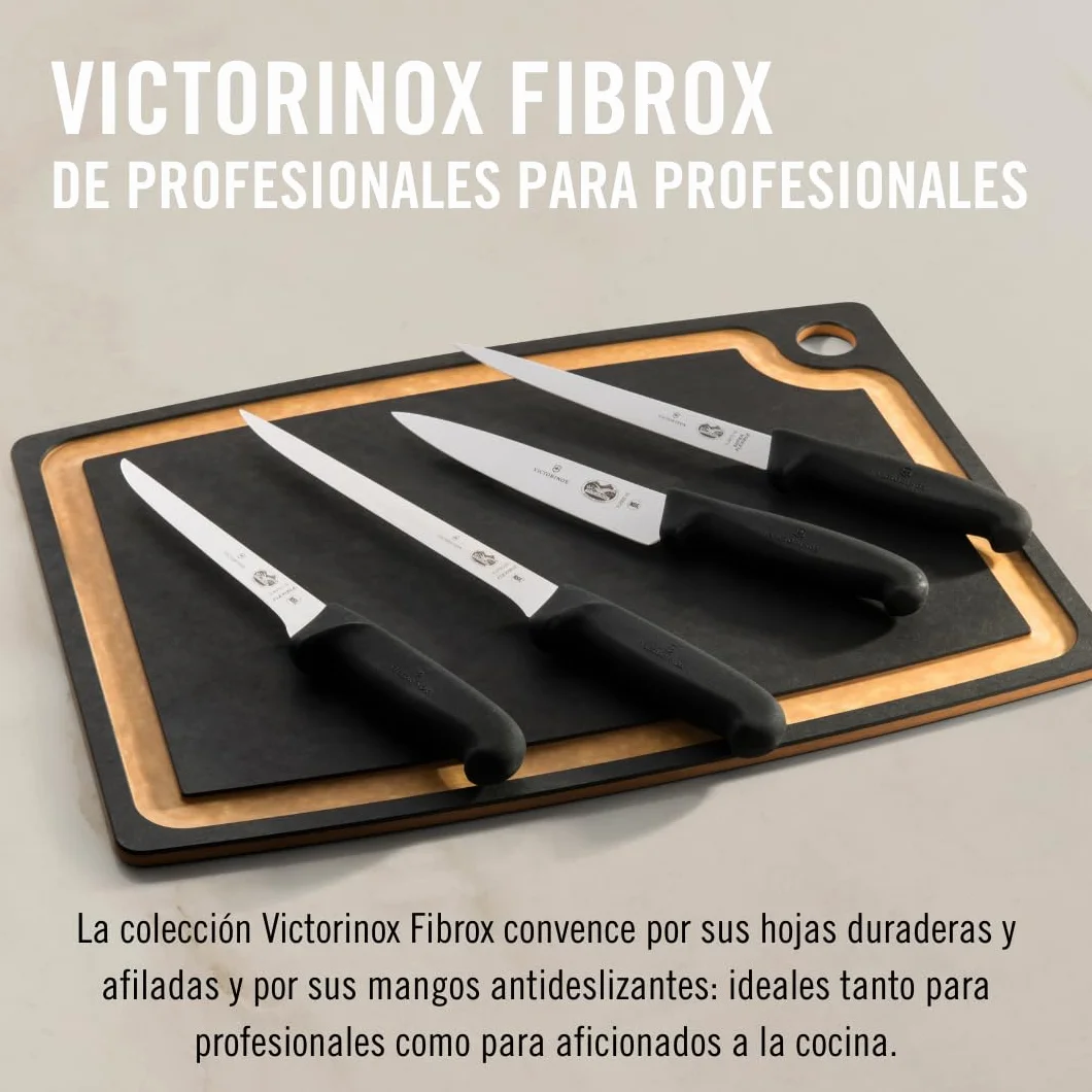Victorinox Fibrox Cuchillo de matanza 20 cm hoja curva acero inoxidable negro