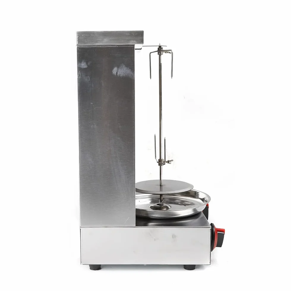 Gas Vertical Shawarma Broiler Machine 3 kW Gyro Grill with 6 Skewers