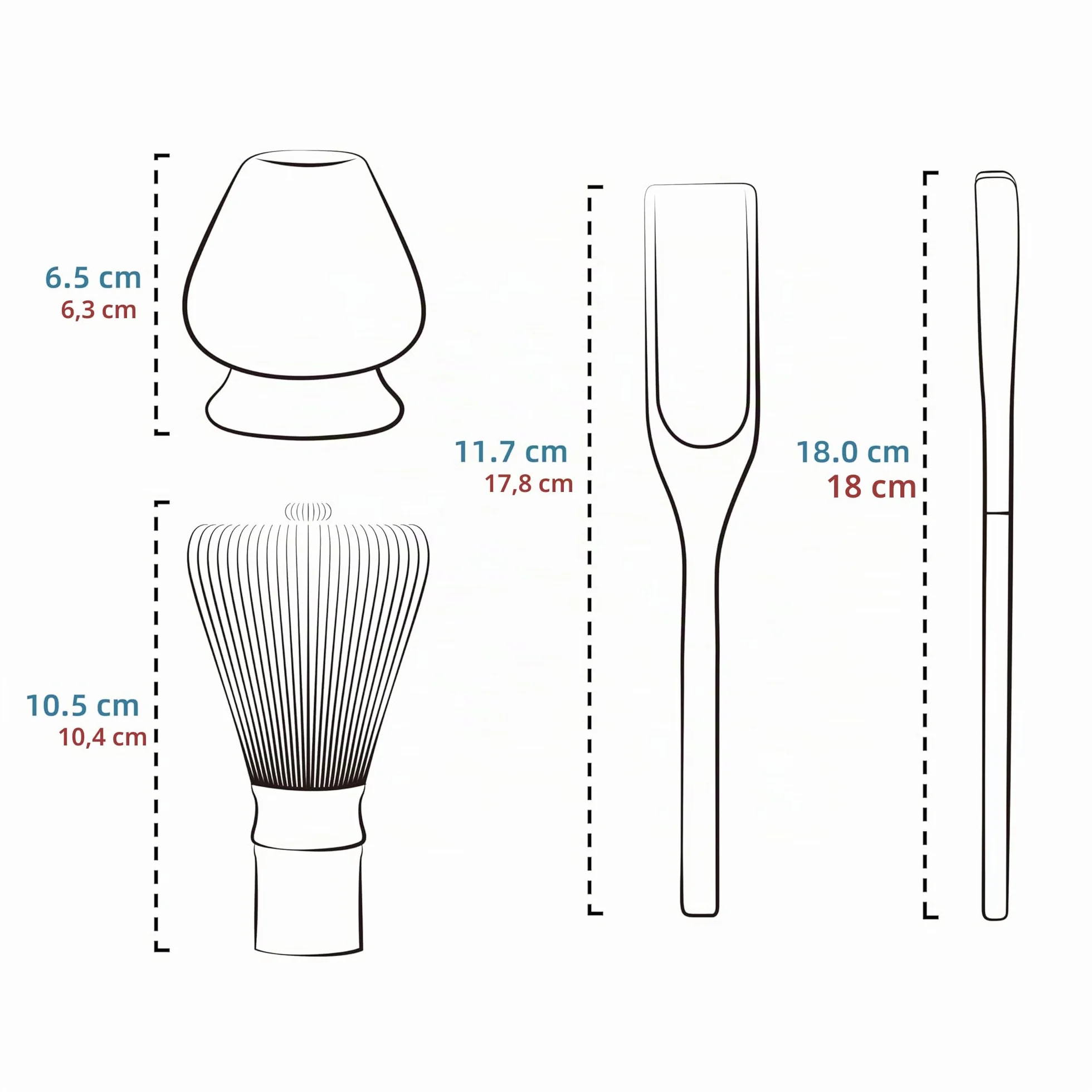 TEANAGOO 4 Piezas Kit de Té Matcha, Batidor Chasen de Bambú 100, Pala Chashaku, Cuchara de Té, Porta Batidor