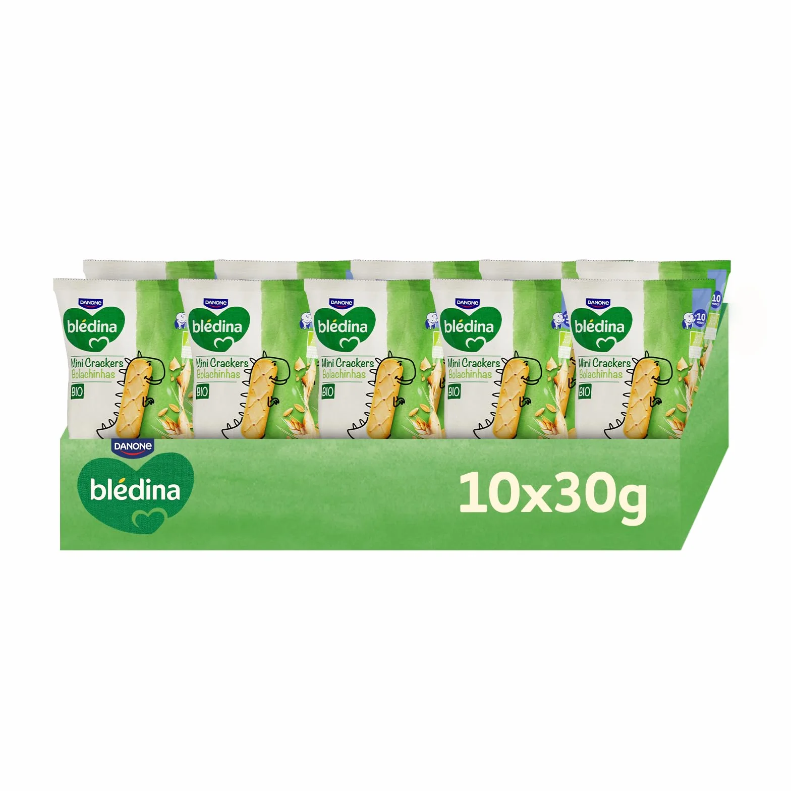 Blédina Galletitas BIO Mini Crackers Sin Azúcares Añadidos Pack 8x30g