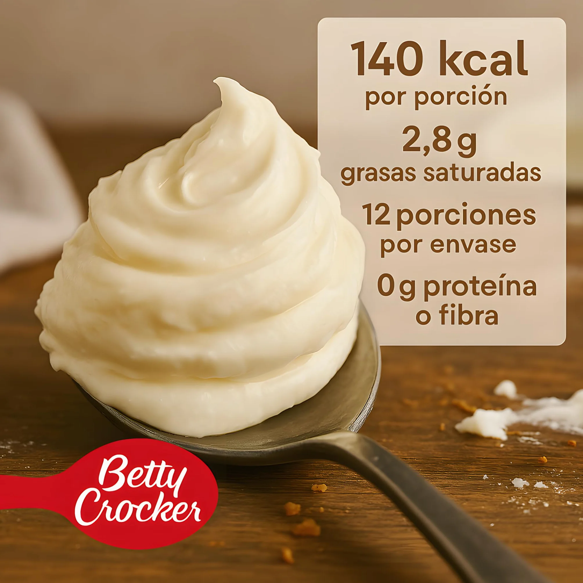 Betty Crocker Vanilla Buttercream Icing, Frosting de Vainilla Cremoso para Pasteles y Cupcakes