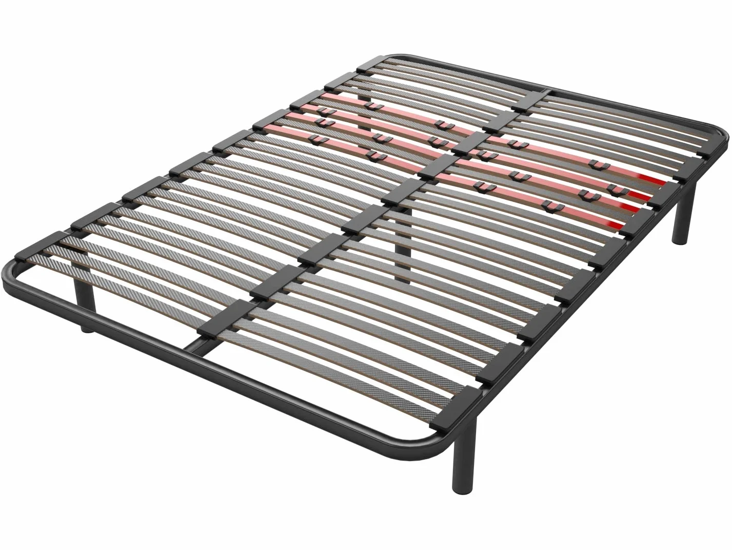 Somier Multiláminas con Patas Regulador 135 x 190 x 5 cm Base de Cama Adaptable