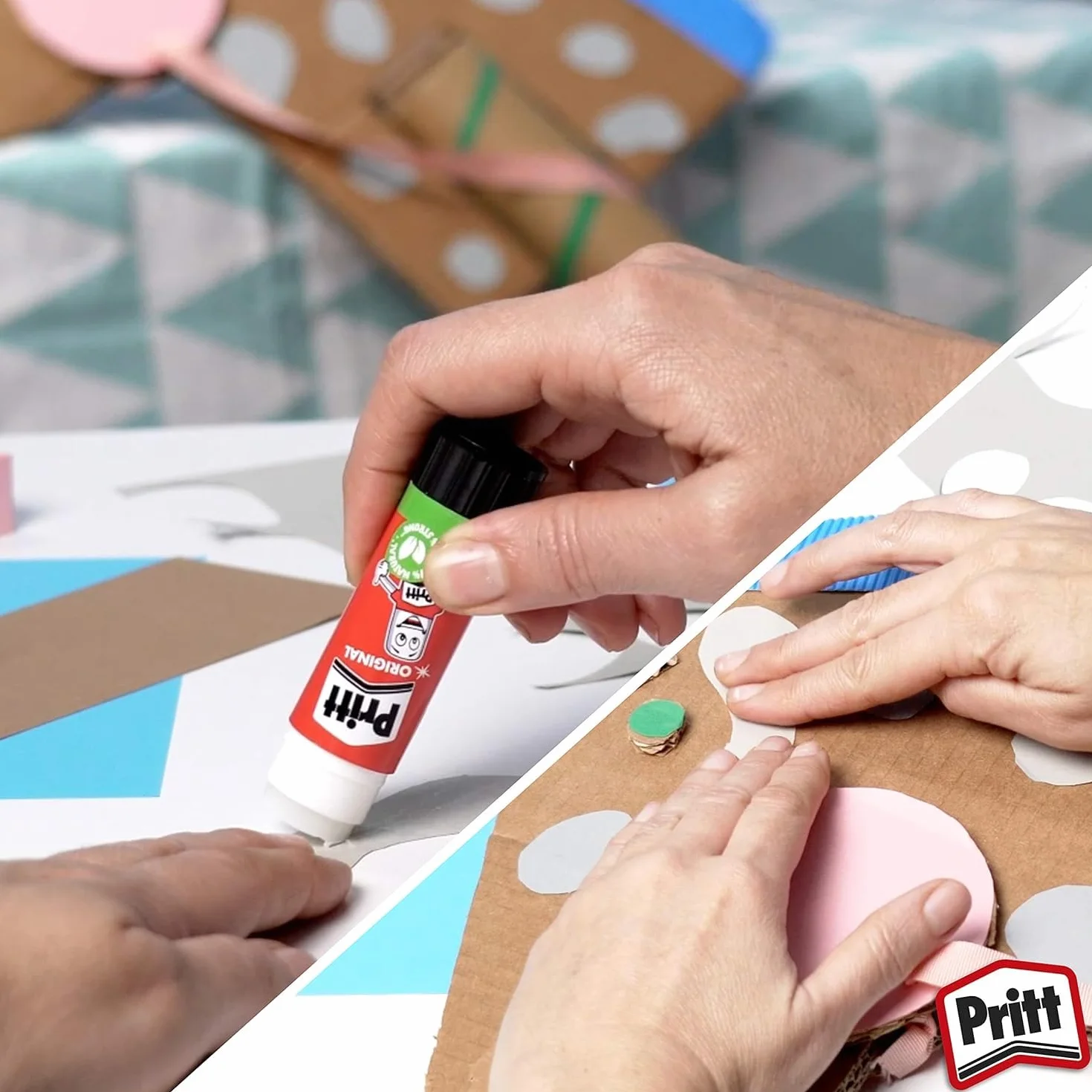 Pritt Barra Adhesiva, pegamento infantil seguro para niños, cola universal 3+1 x 11 g
