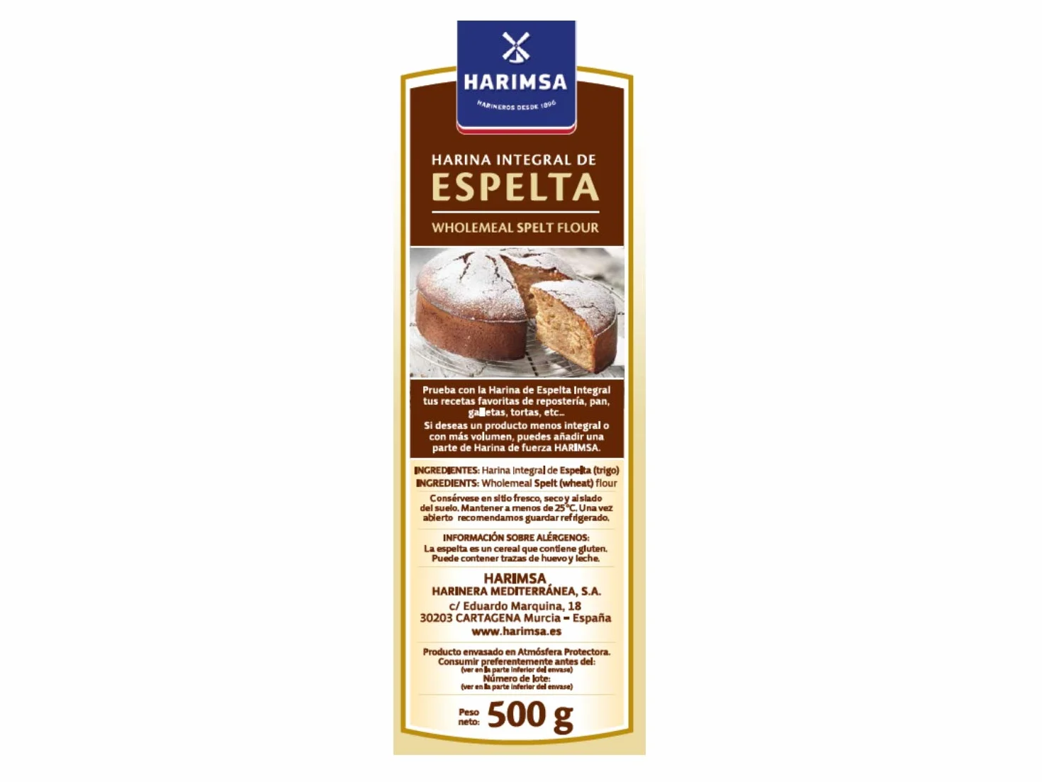 Harimsa Harina Integral Espelta 500 g