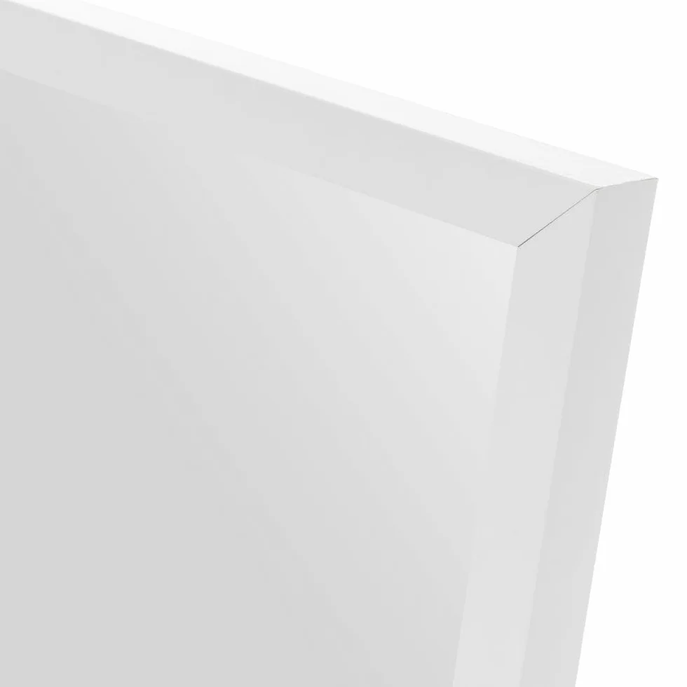 LOLAhome Espejo de pie de Cuerpo Entero Marco de Madera Blanco 153x33 cm Soporte Plegable