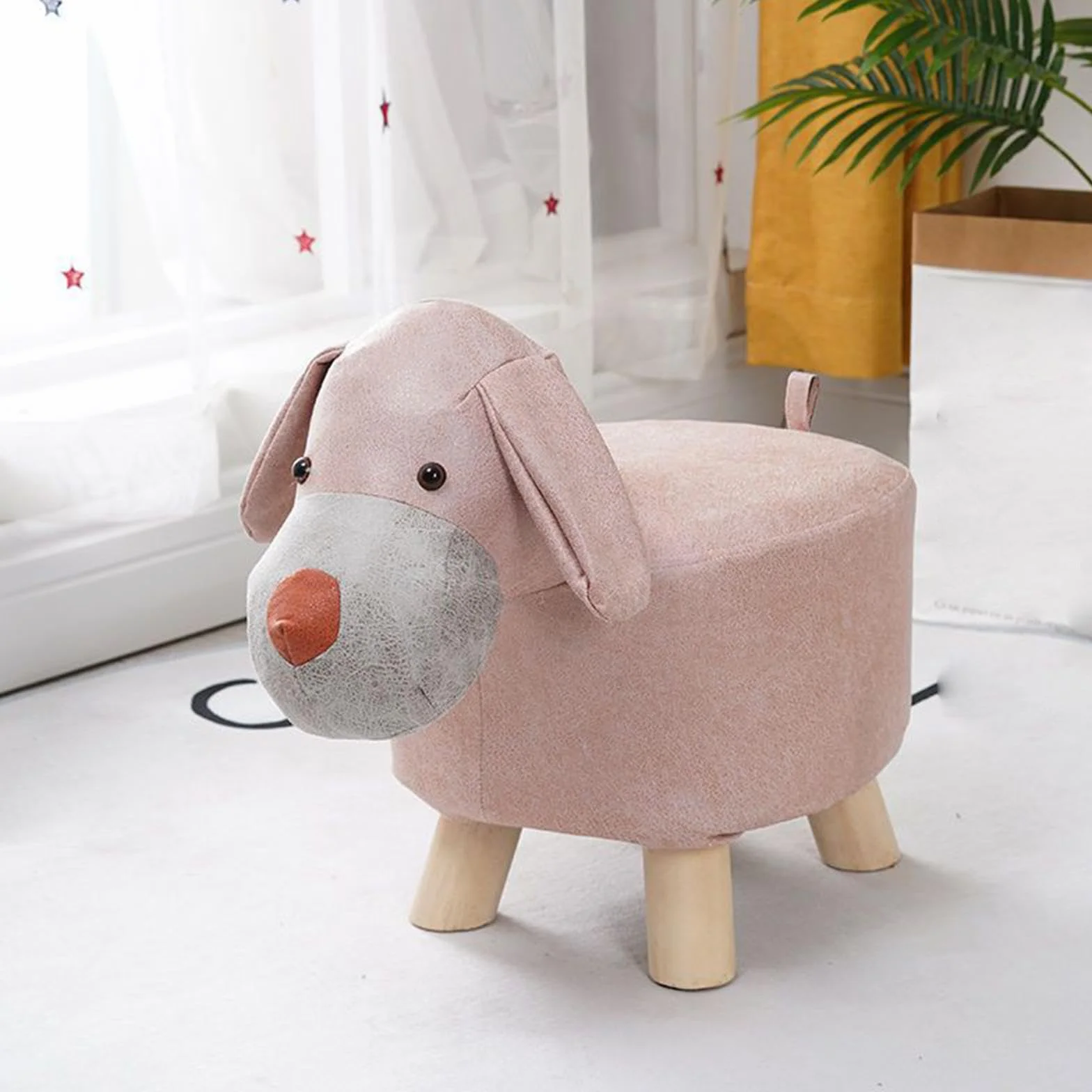 Taburete para Animales Perro Rosa Otomano Sofá Interior Exterior