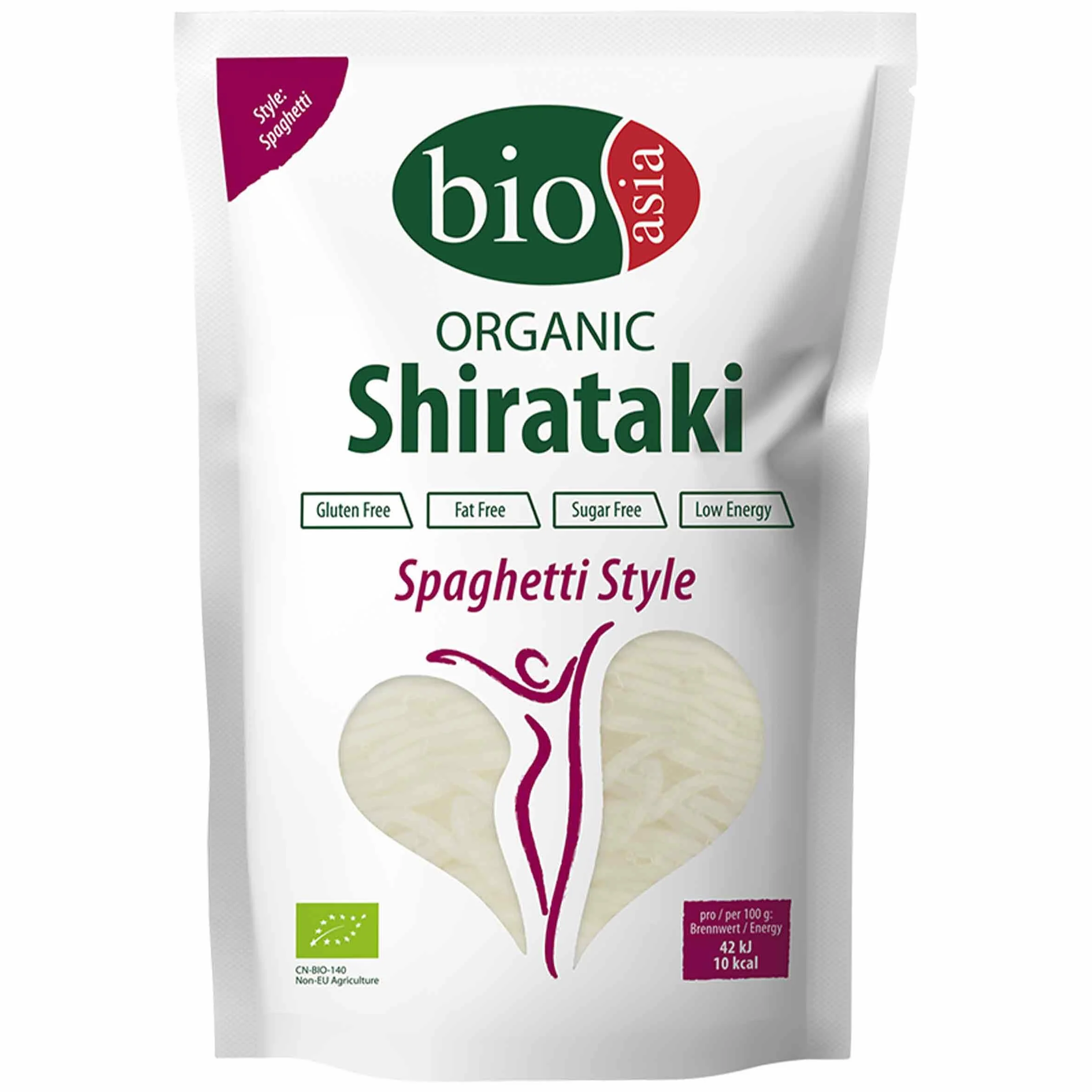 BIOASIA Espaguetis Shirataki ecológicos harina de konjac 270 g