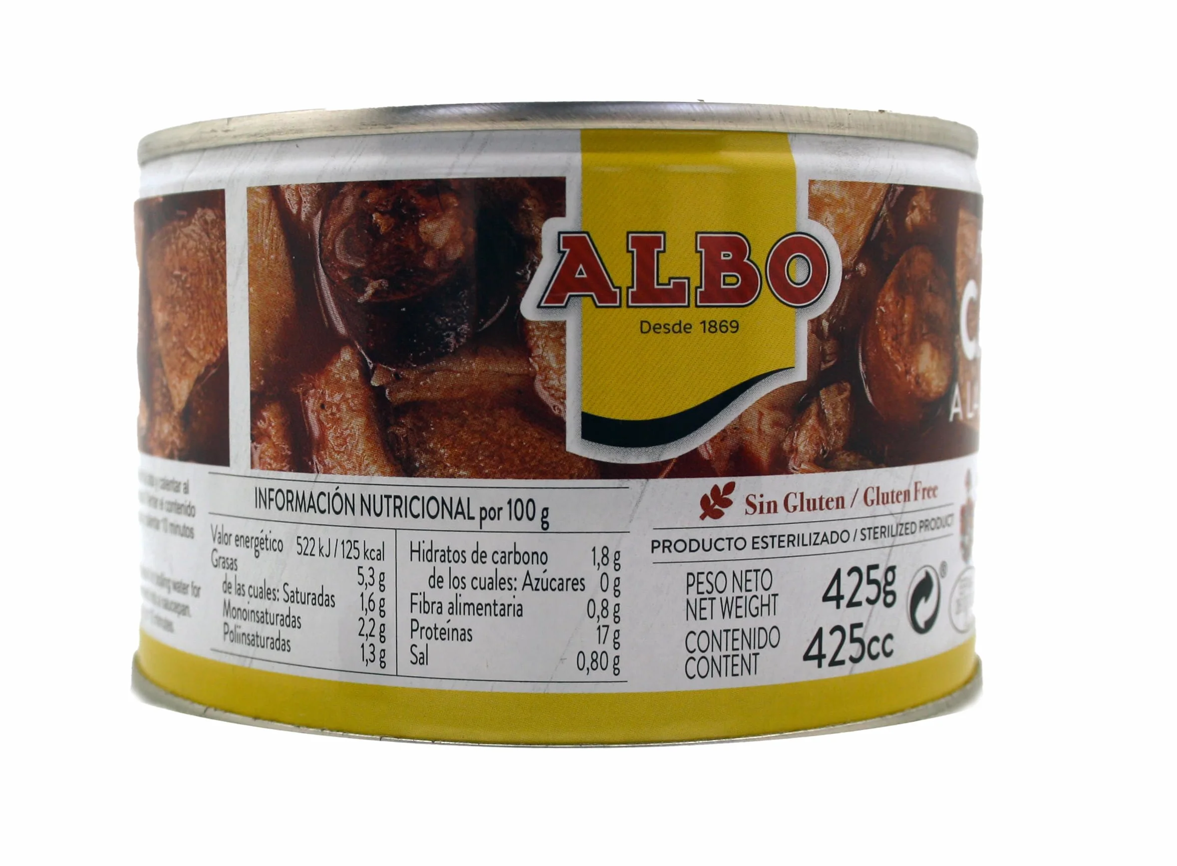 Albo Conserva de Callos a la Madrileña, Sin Gluten, Lata 425 g