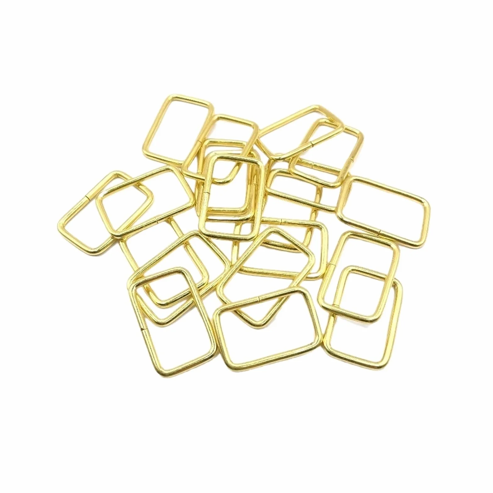 Hebilla de anillo rectangular metal 10-38 mm, 20 unidades, for cinturón, mochila, correa, bolso, accesorios bricolaje para Manualidades DIY