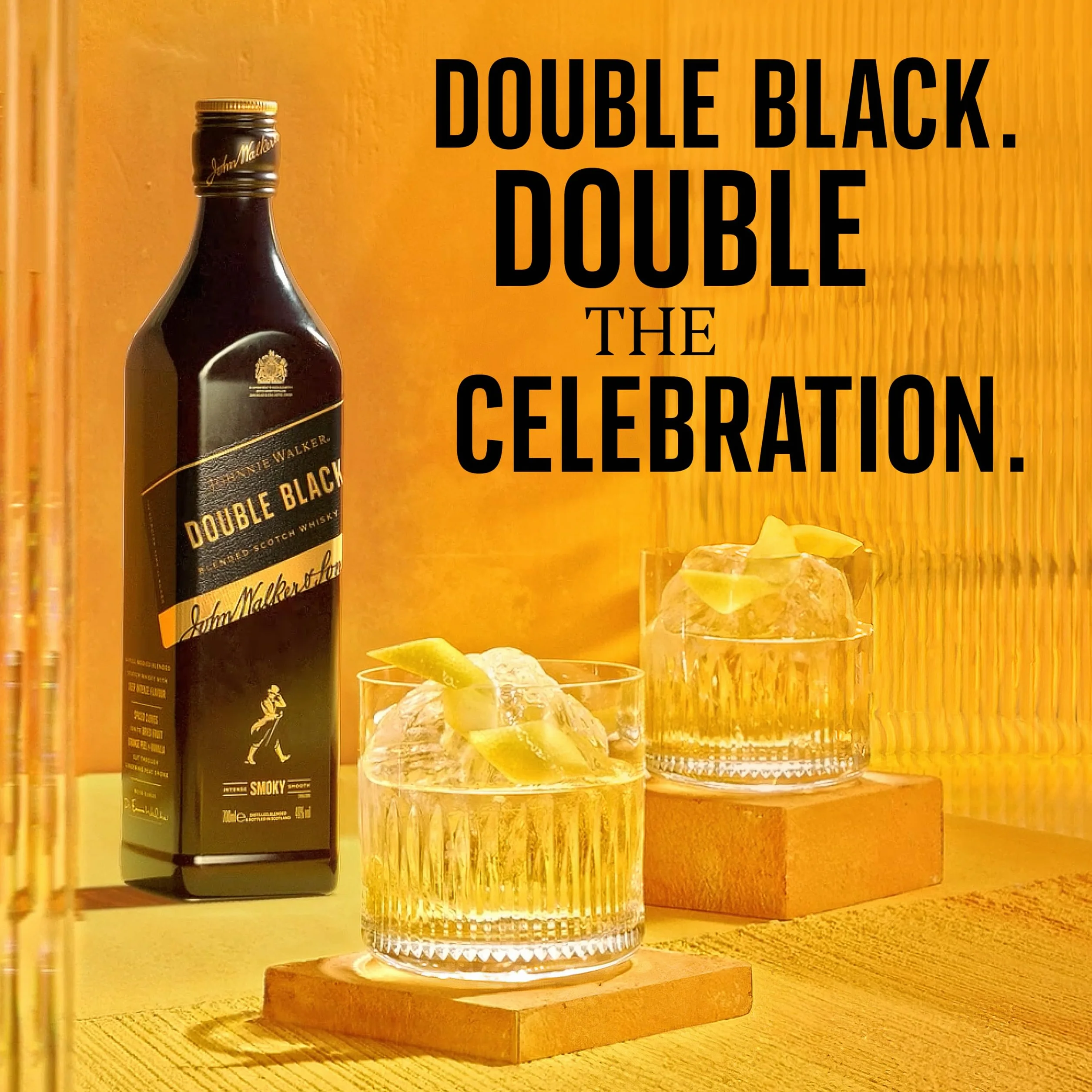 Johnnie Walker Double Black Label Blended Scotch Whisky 700 ml
