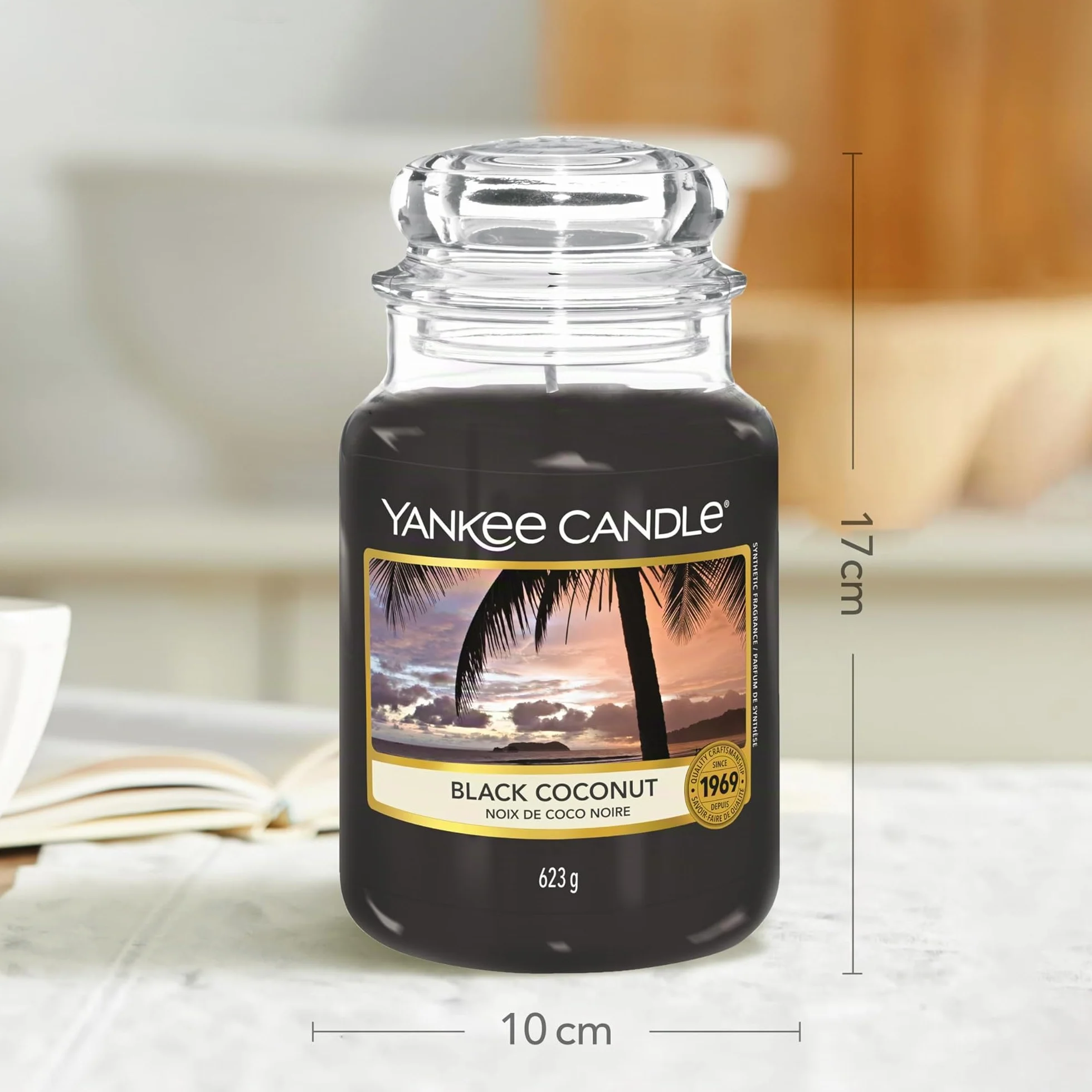 Yankee Candle Black Coconut vela tarro grande larga duración hasta 150 h regalo mujer