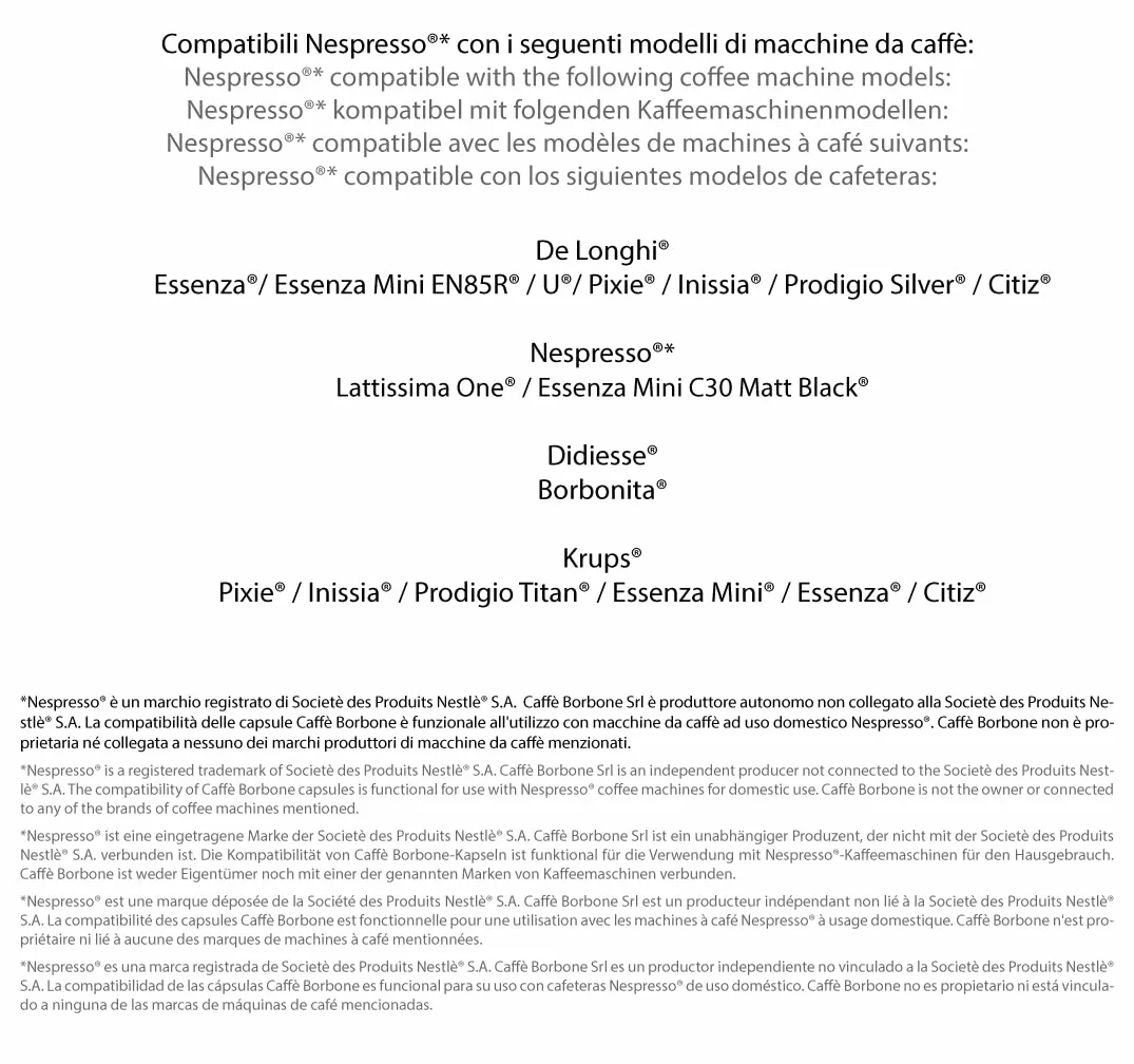 Caffè Borbone Respresso Mezcla de Café Azul 100 Cápsulas Compatibles Nespresso