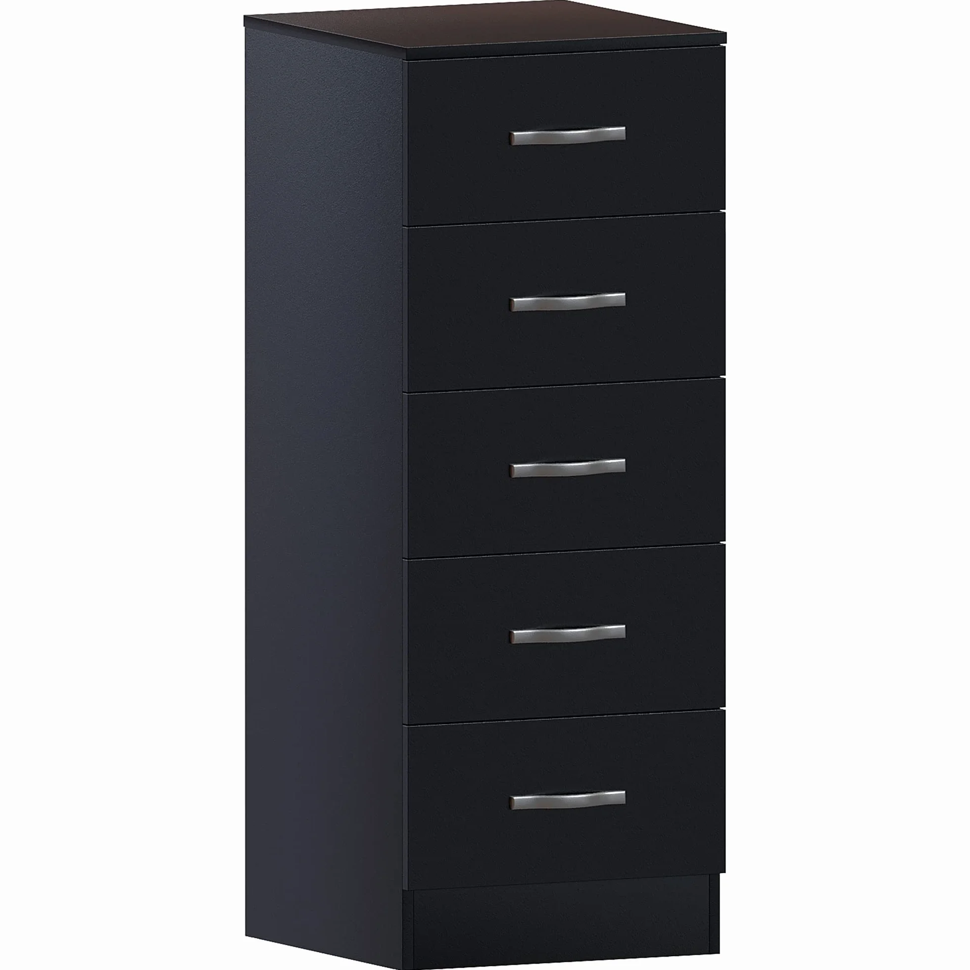 Vida Designs Pecho Cómoda Estrecha, Madera de ingeniería, Black, 36D x 34.5W x 90H centimetres