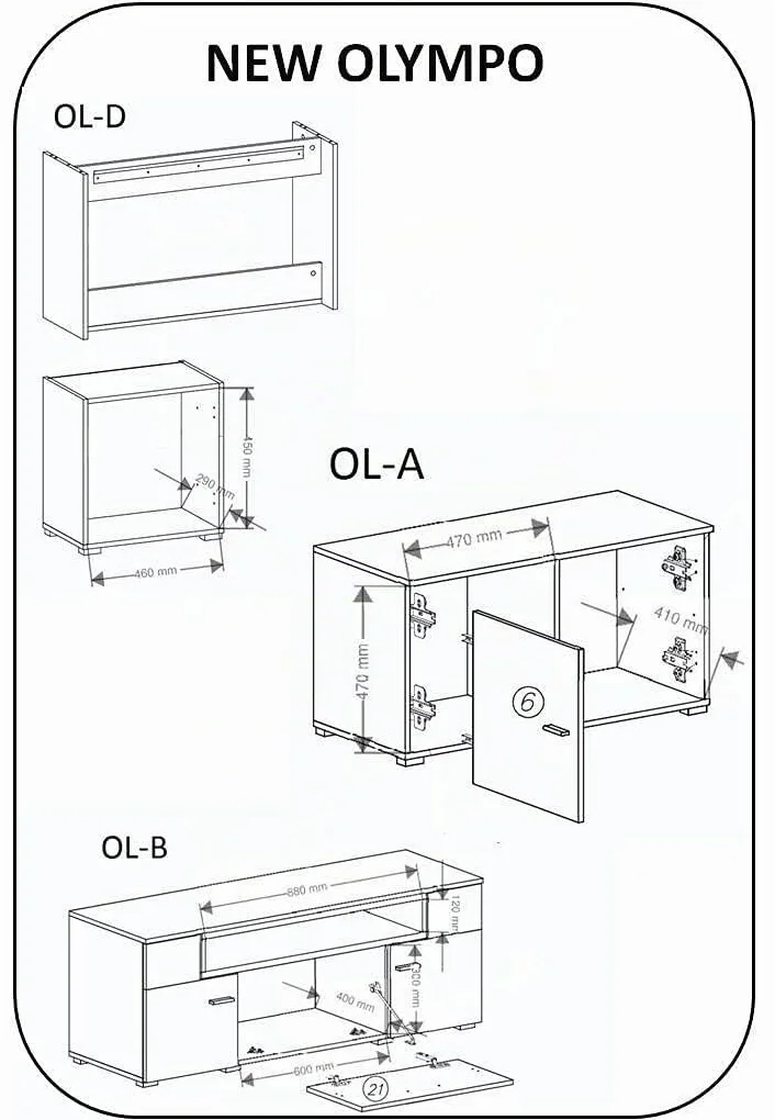 Comfort Home Innovation - Mueble de salón con Chimenea eléctrica con 5 Niveles de Llama, Acabado Blanco Mate y Lacado Blanco Brillante, Medidas: 290 x 170 x 45 cm de Profundidad